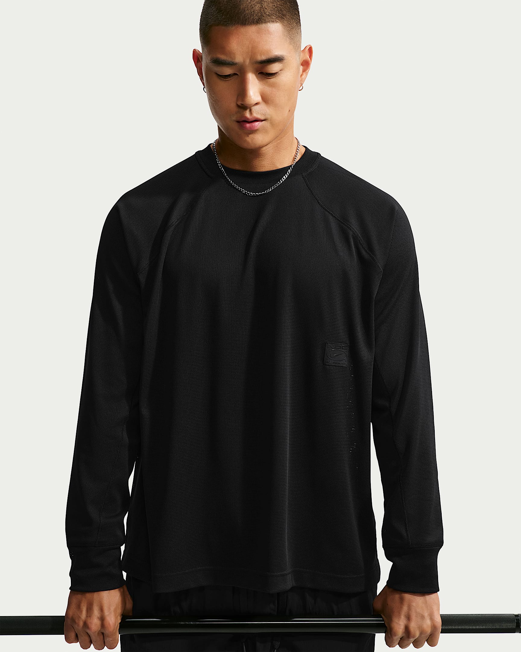 Nike N.A.C. Dri-FIT 男子速干长袖上衣 - 黑/黑