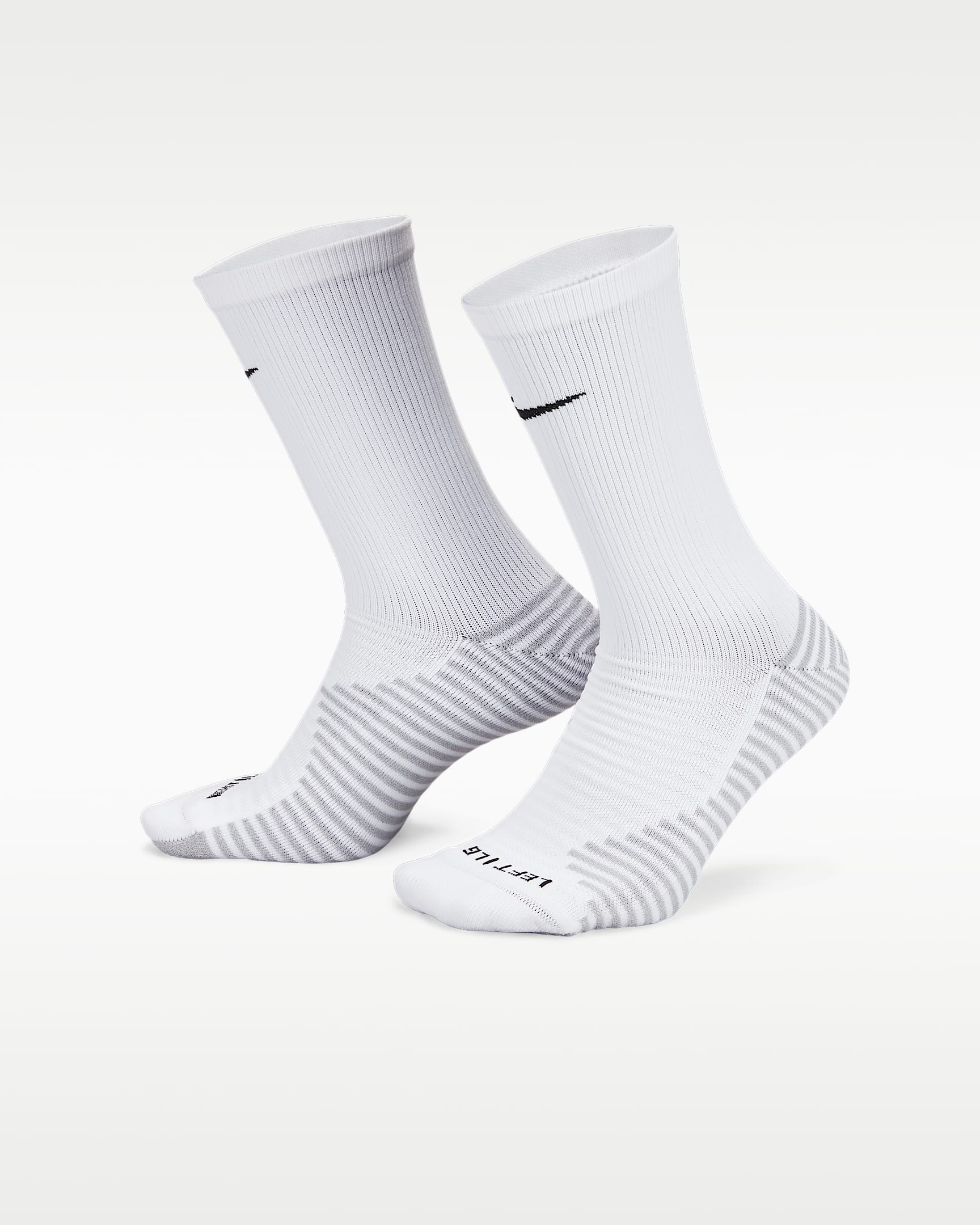 Nike Strike 速干中筒足球袜(1 双) - 白色/黑