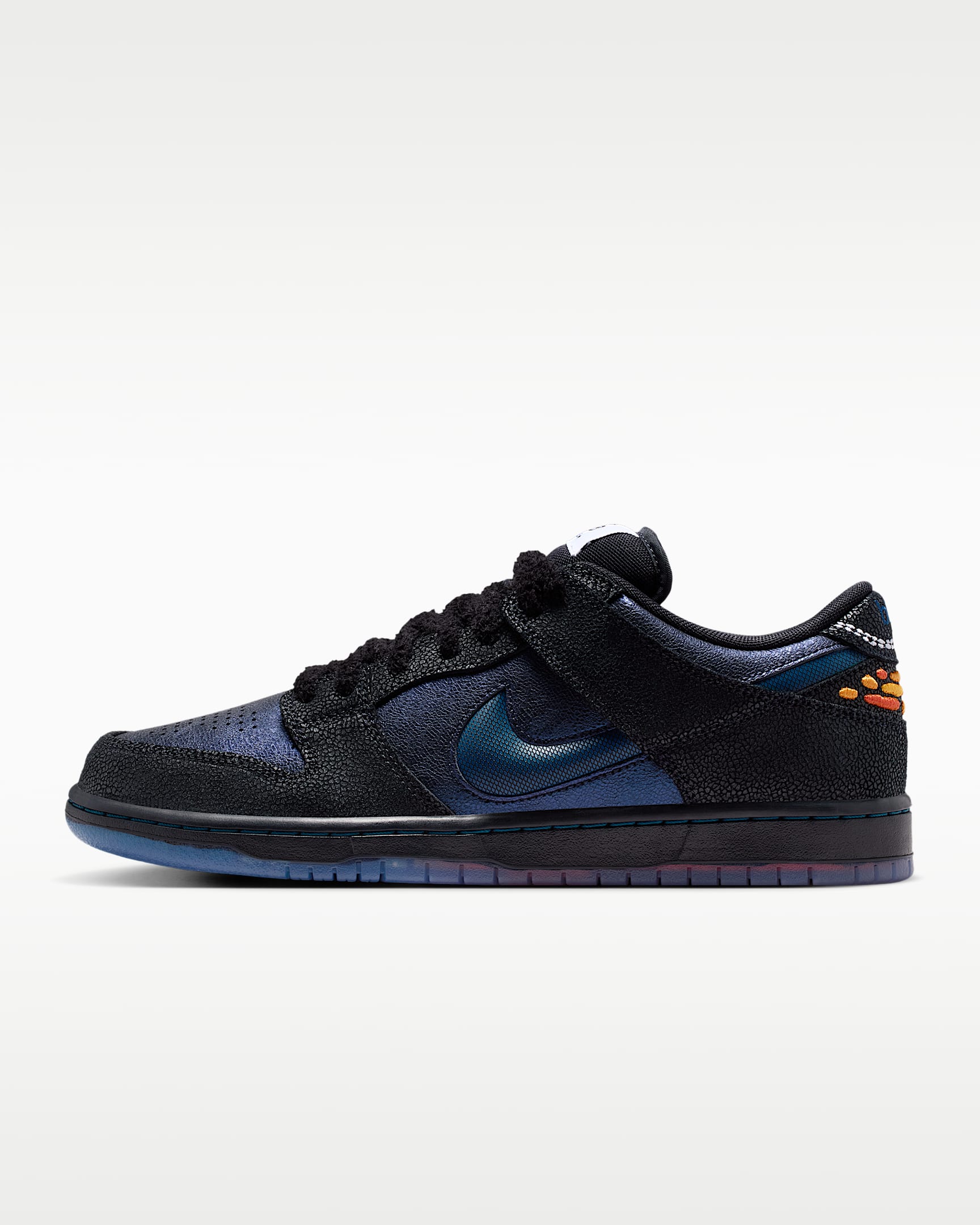 Nike SB Dunk Low x Bluetile 男子滑板鞋 - 黑/白色/篝火橙/码头蓝