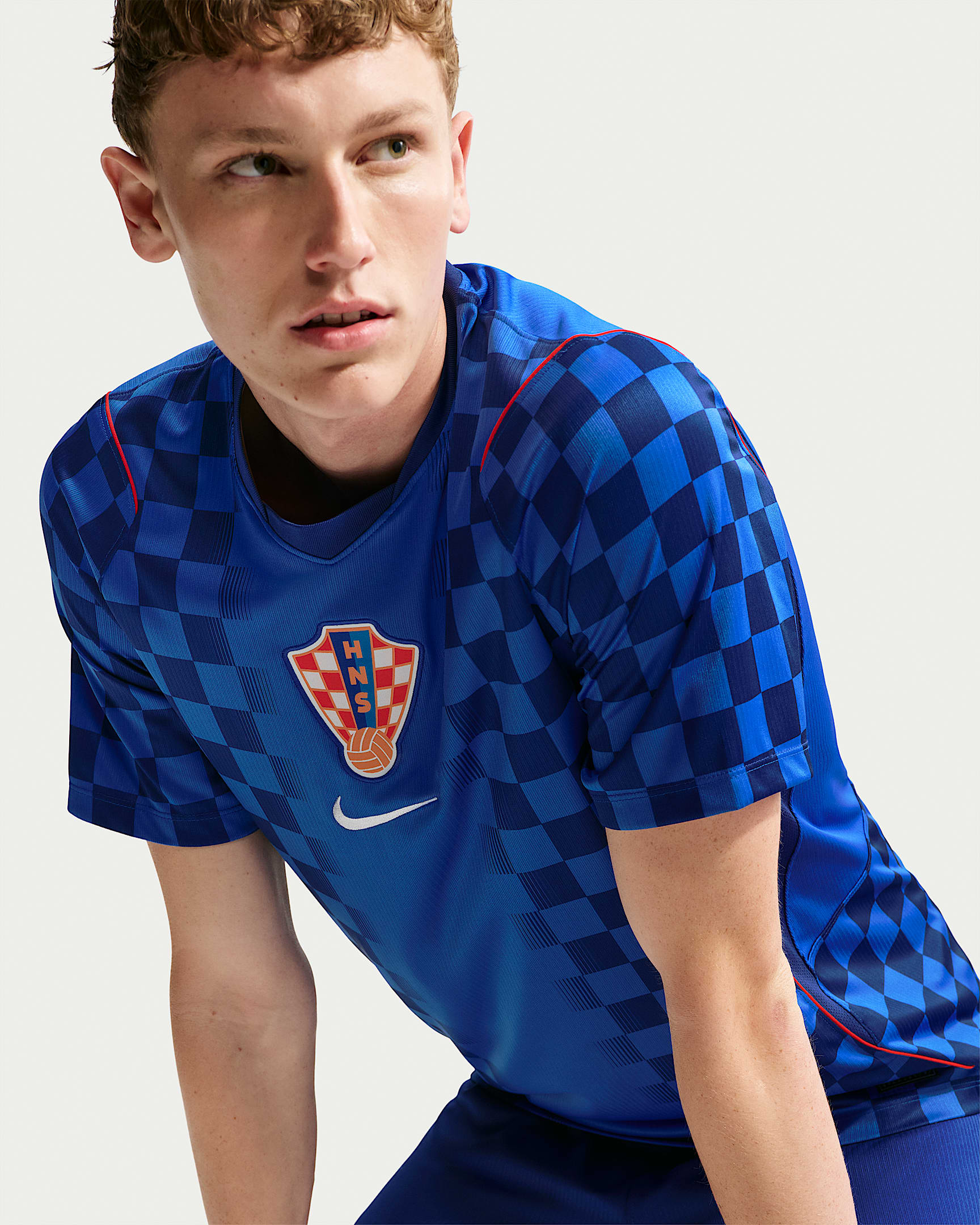 2026 赛季克罗地亚队客场球迷版 Nike Dri-FIT 男子速干足球球衣 - 深宝蓝/皇家蓝/白色