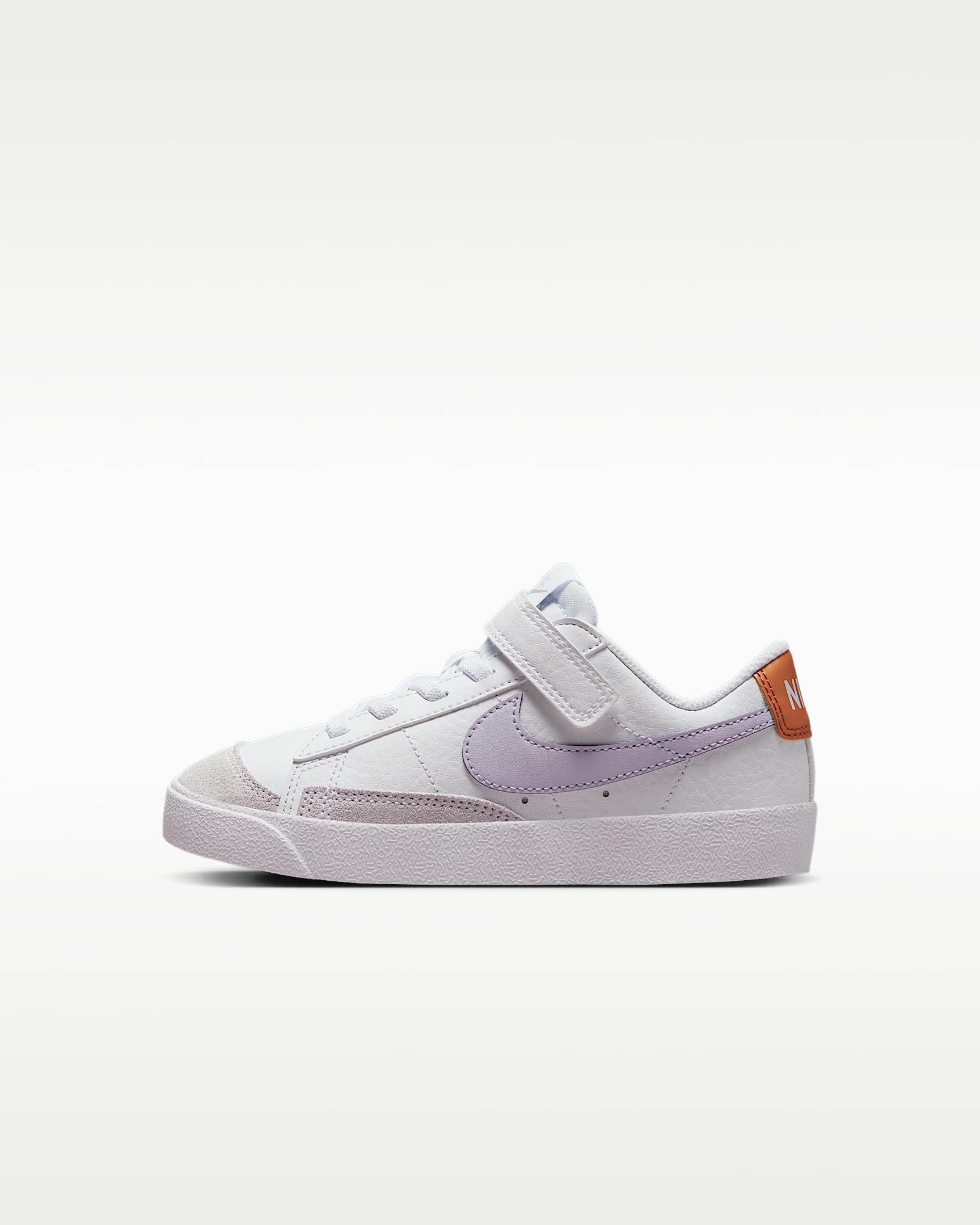 Nike Blazer Low '77 (PS) 幼童运动童鞋板鞋 - 白色/金属铜/金属银/微葡萄紫