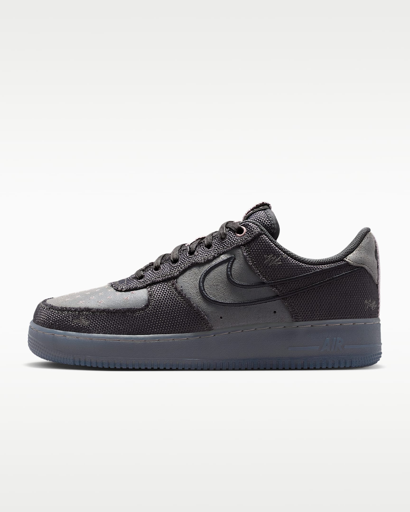 Nike Air Force 1 '07 男子空军一号运动鞋 - 煤黑/铁灰/浅矿石紫/黑