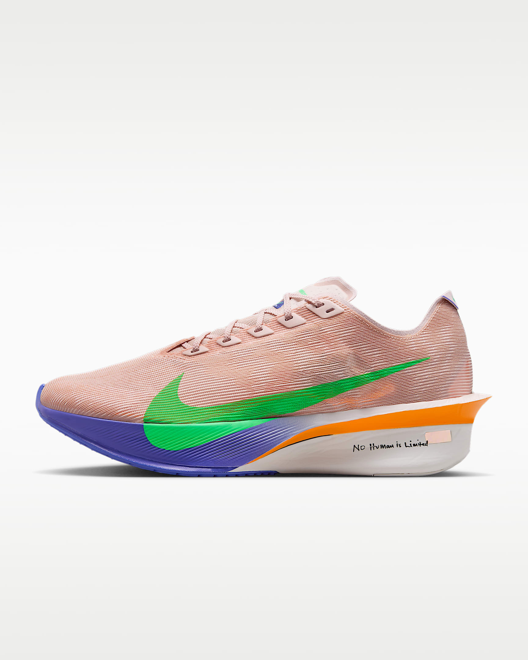 Nike Vaporfly 4 "Eliud Kipchoge" 基普乔格男子公路竞速跑步鞋 - 砂岩灰粉/火焰粉/亮橙色/惊喜绿