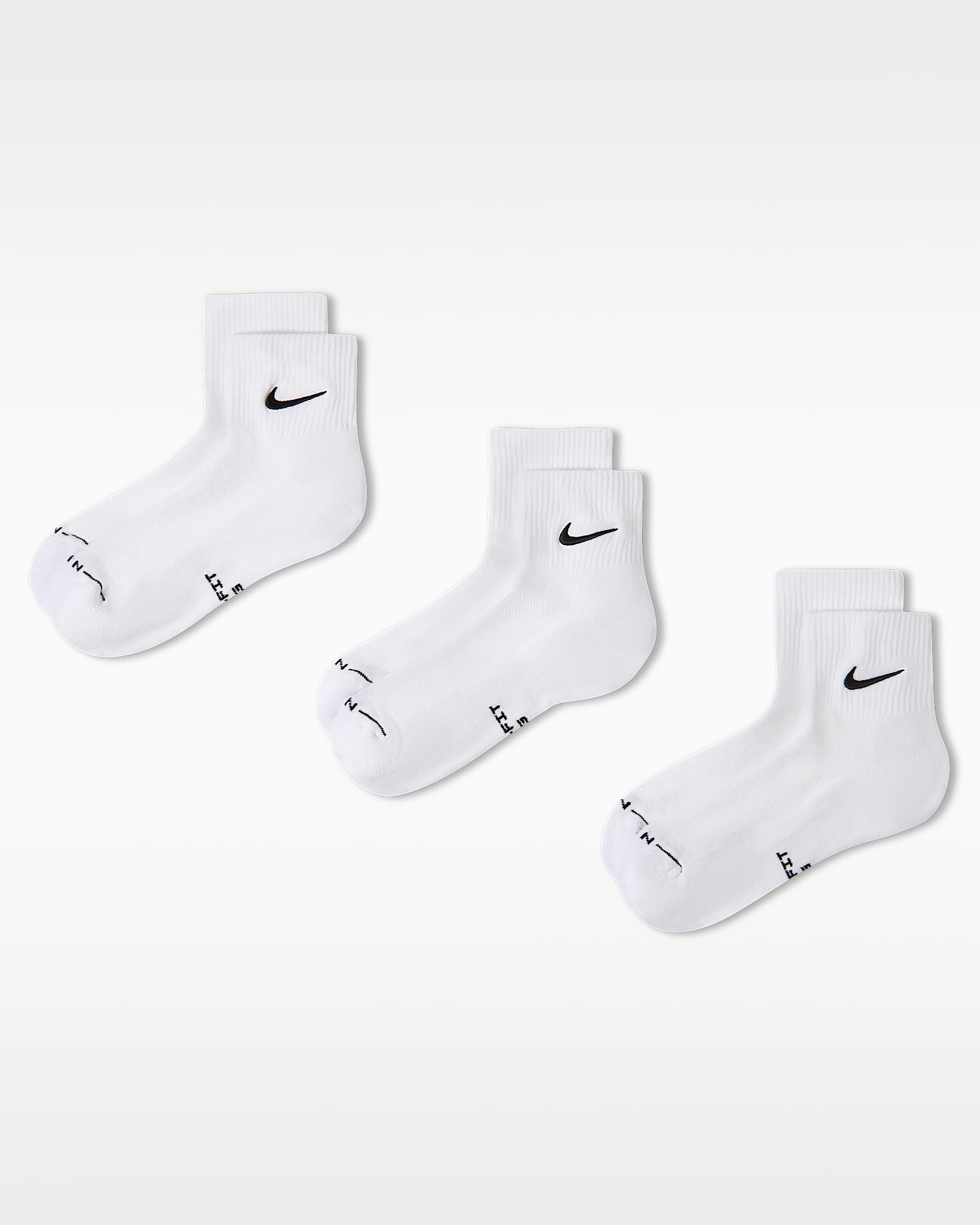 Nike Everyday Elevated 速干运动短袜(3 双) - 多色