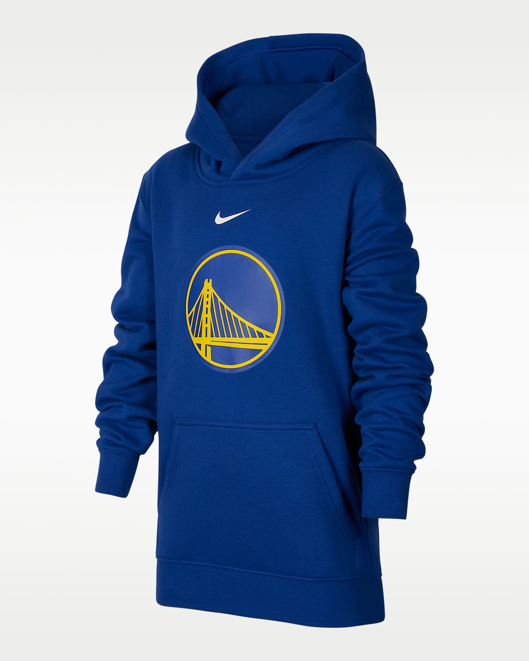 金州勇士队 Club Fleece Nike NBA 大童（男孩）加绒套头连帽衫 - 灯草蓝