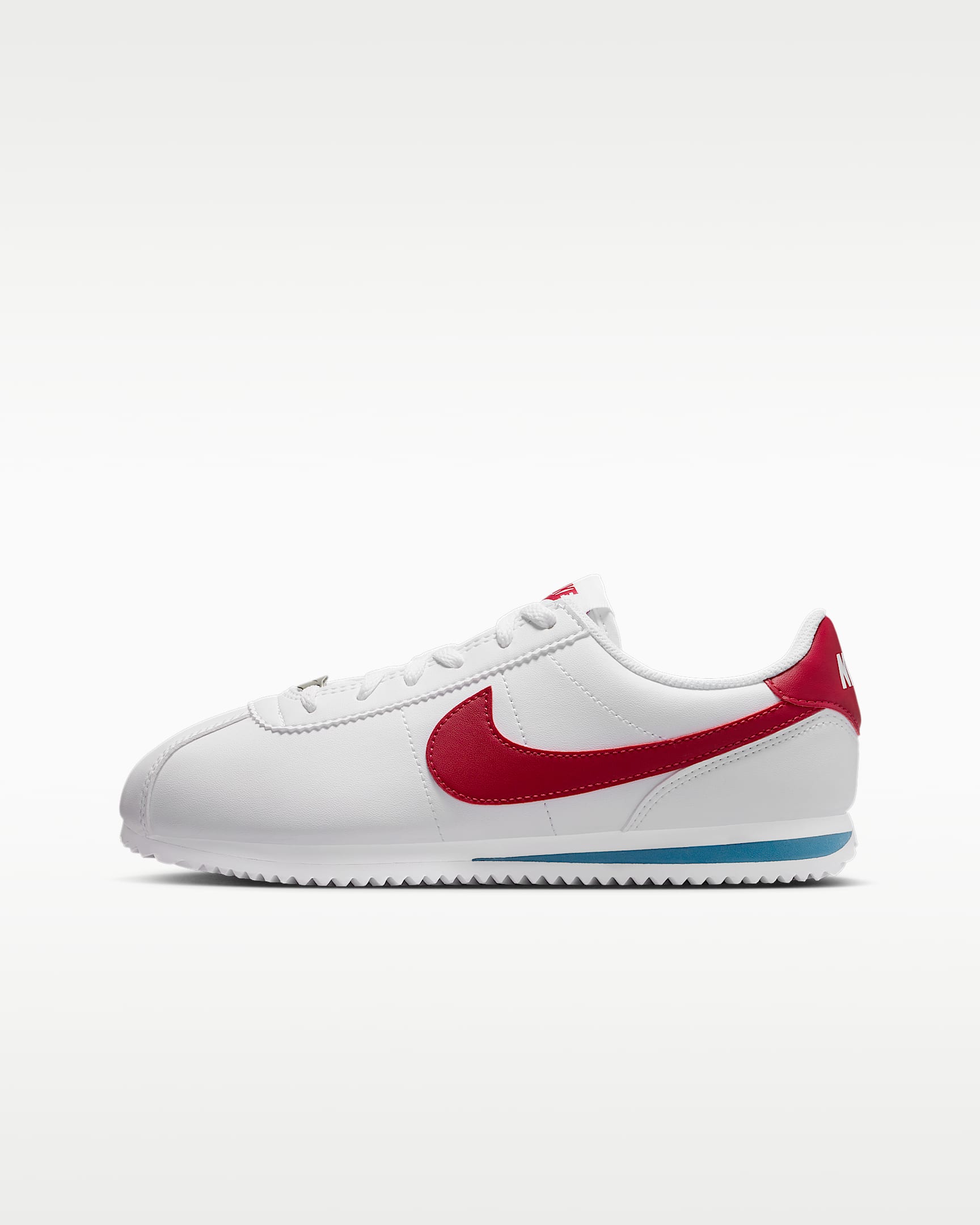 Nike Cortez 大童运动鞋 - 白色/校园蓝/校园红