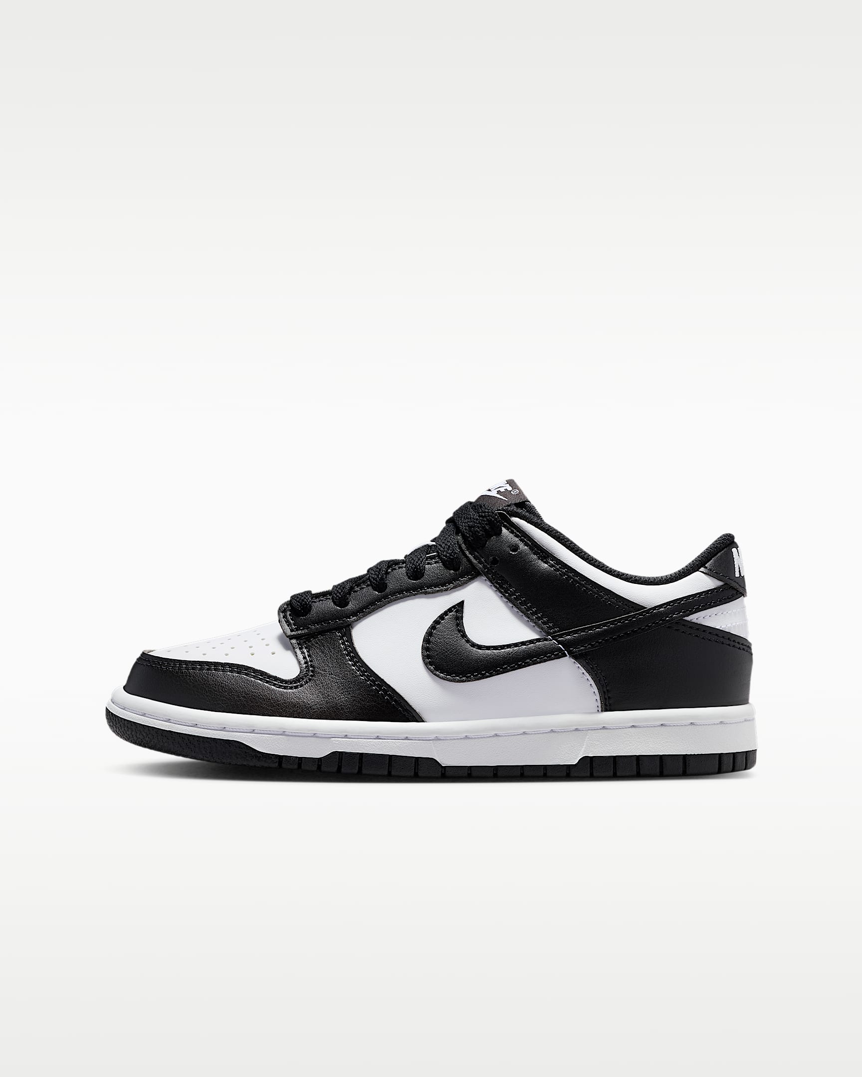 Nike Dunk Low 大童运动鞋 - 白色/白色/黑