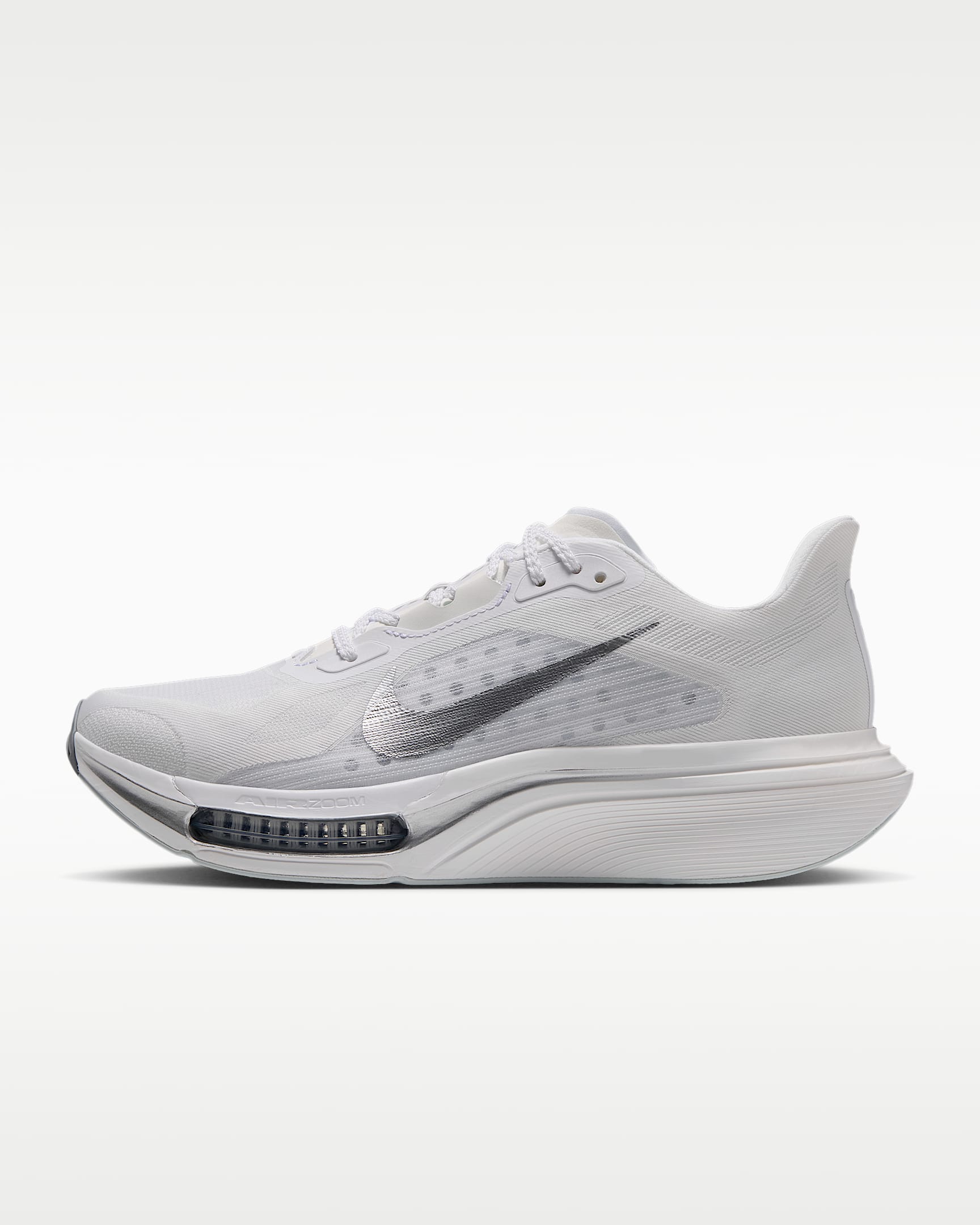 Nike Pegasus Plus 2 耐克超级飞马女子公路跑步鞋 - 白色/米白/金属银