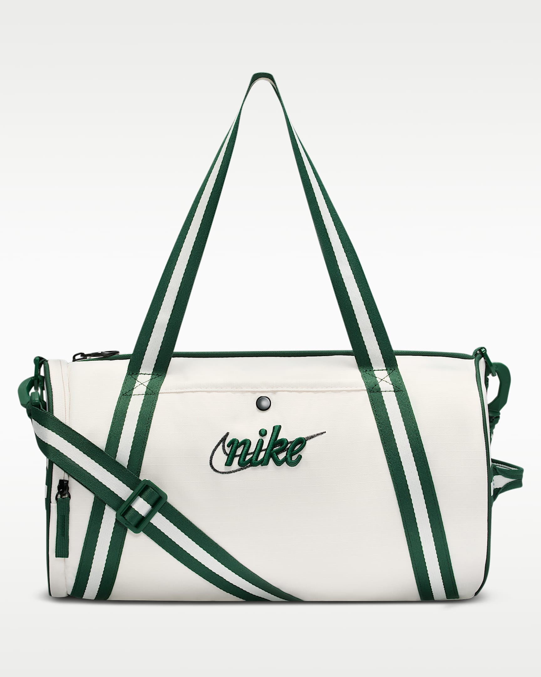 Nike Heritage 复古托特行李包 - 幻影灰白/冷杉绿/冷杉绿