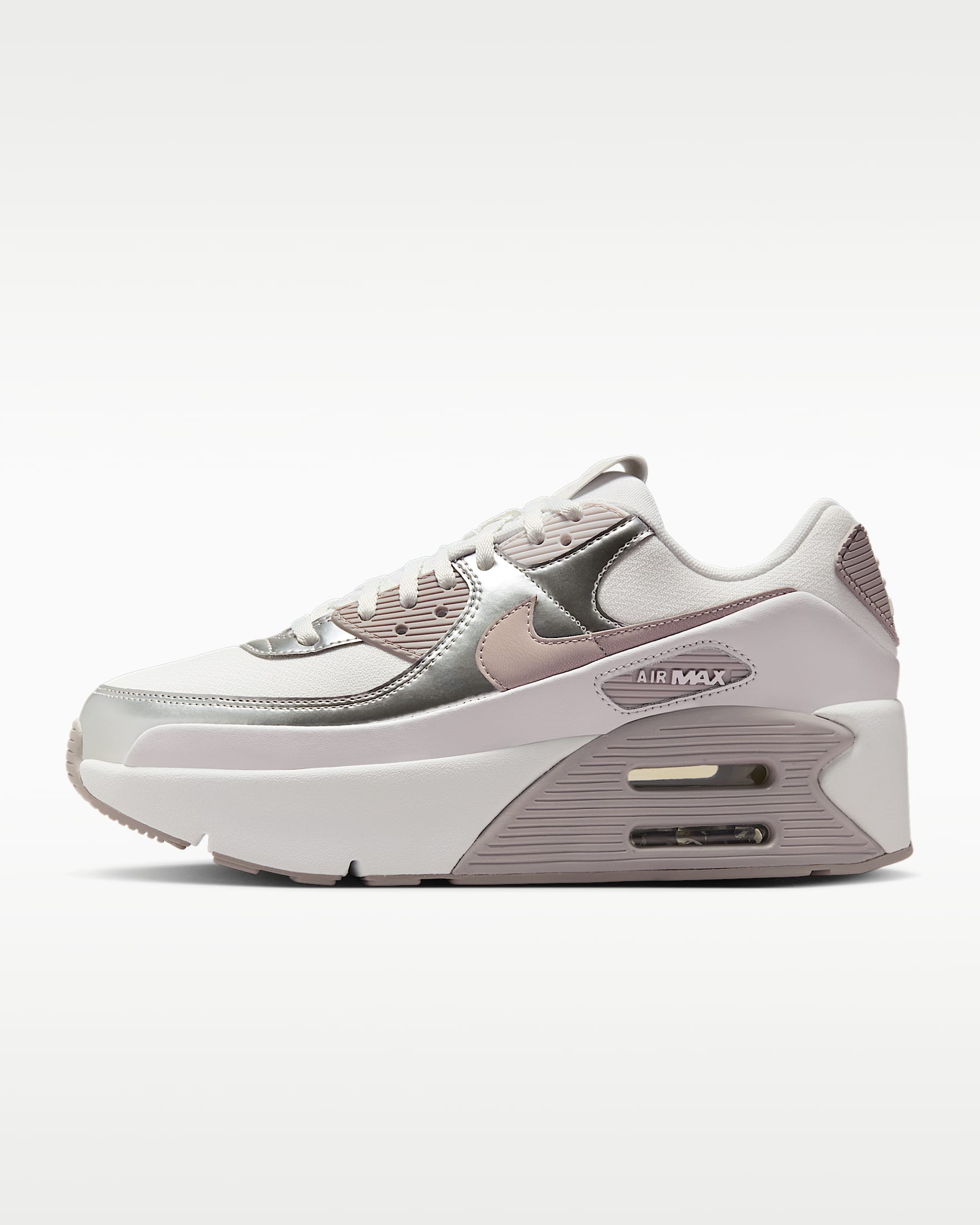 Nike Air Max 90 LV8 女子运动鞋 - 山峰白/苍野灰/金属银灰/大学灰