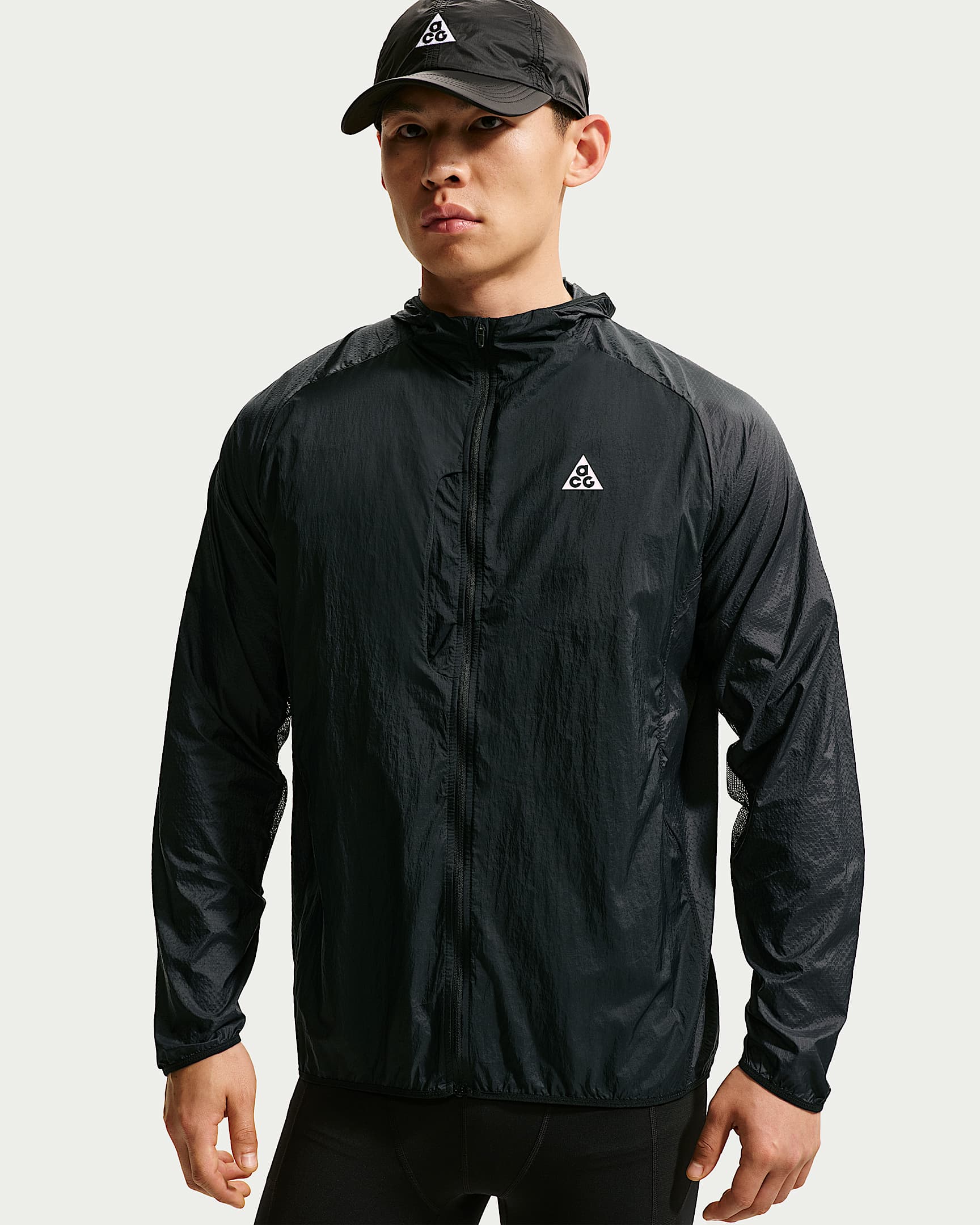 Nike ACG "Aireez" 男子夹克防晒衣皮肤衣 - 黑/黑/山峰白