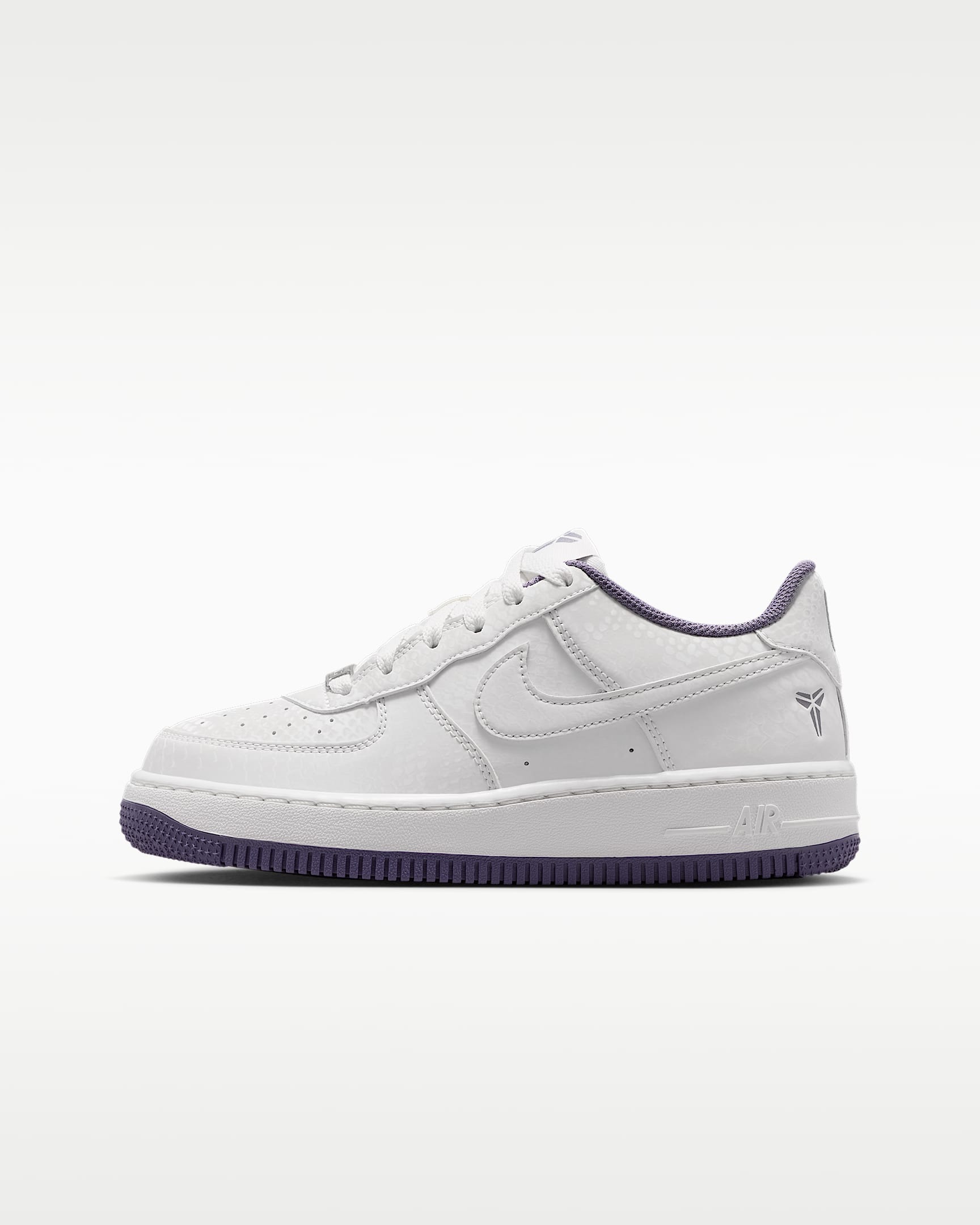 Nike Air Force 1 Low 大童空军一号运动鞋 - 山峰白/拂晓深紫