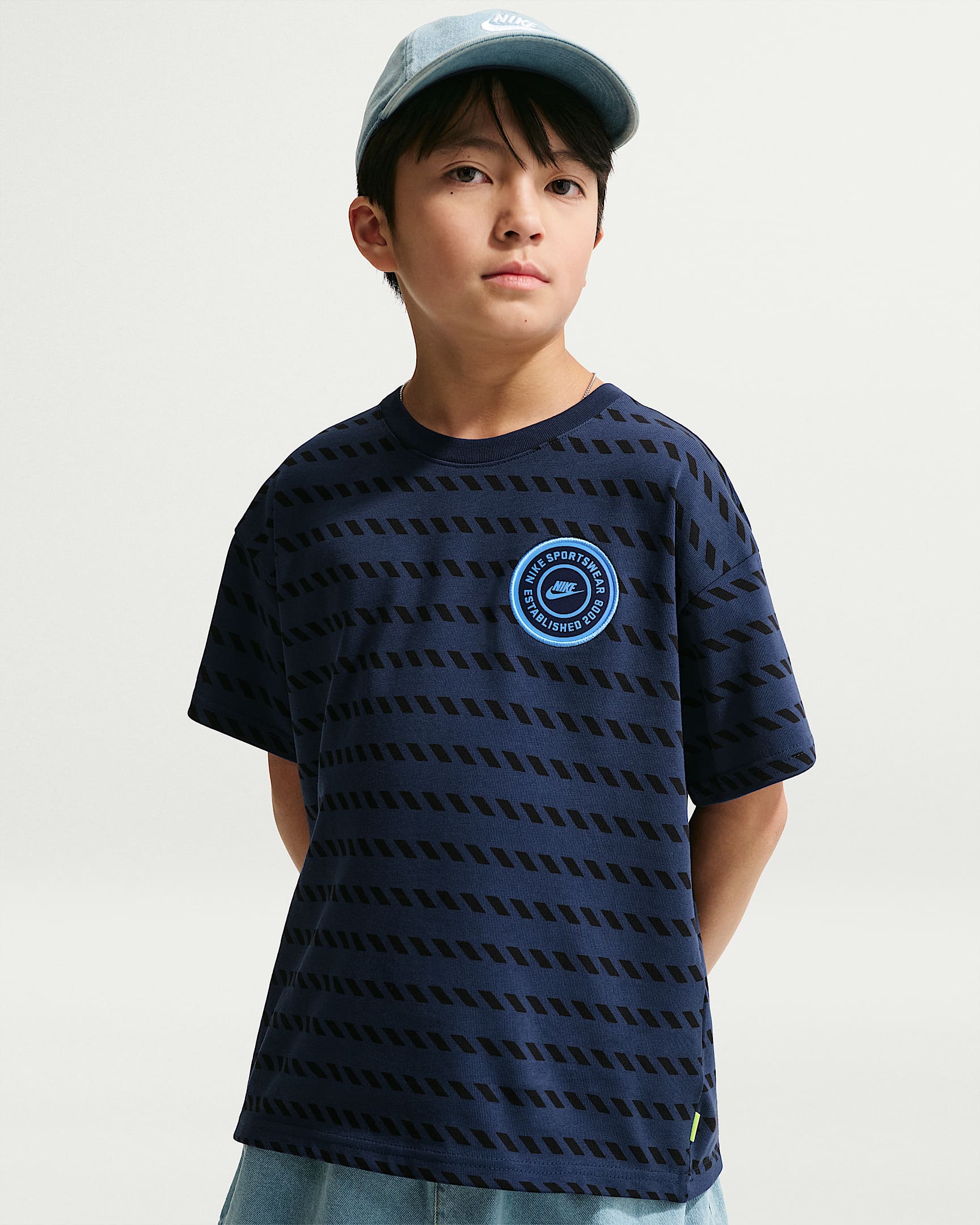 Nike Sportswear 大童T恤 - 深藏青