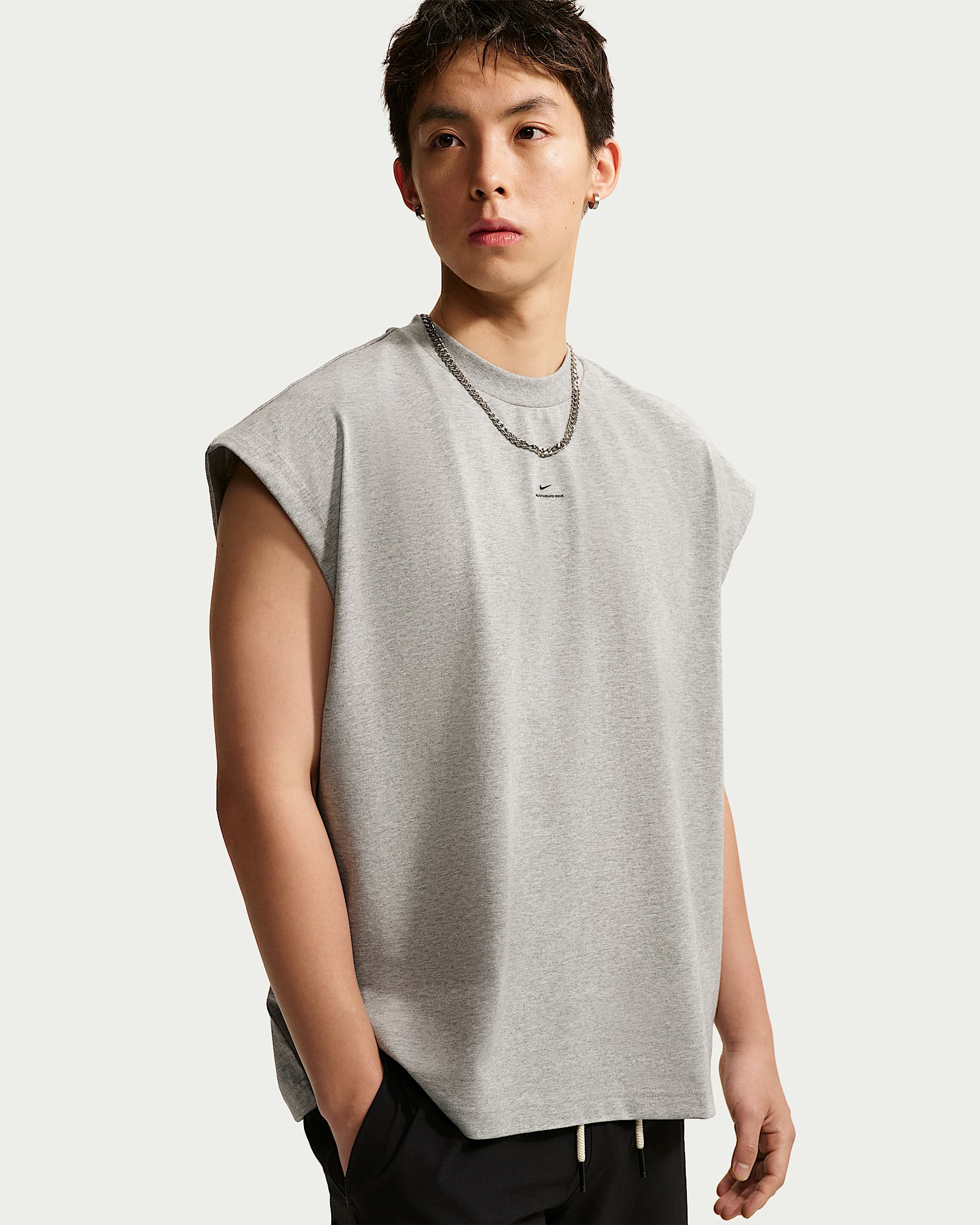 Nike Standard Issue Dri-FIT 耐克篮球小标系列男子速干无袖上衣 - 调色暗灰/黑