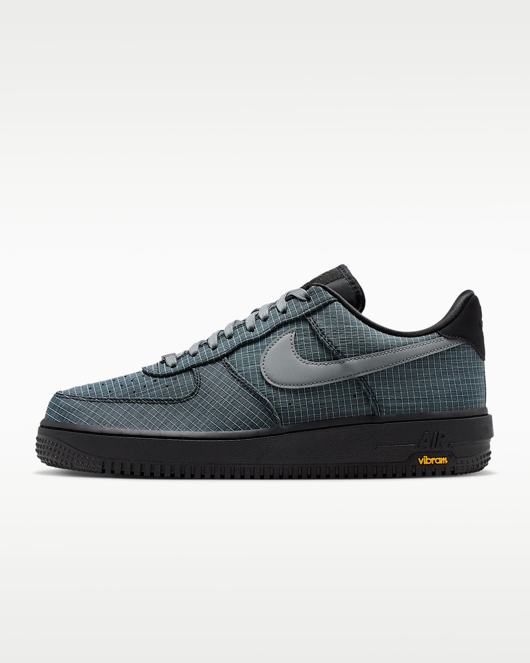Nike Air Force 1 '07 LX Vibram 男子空军一号运动鞋 - 黑/浅柠檬黄/速度黄/烟灰