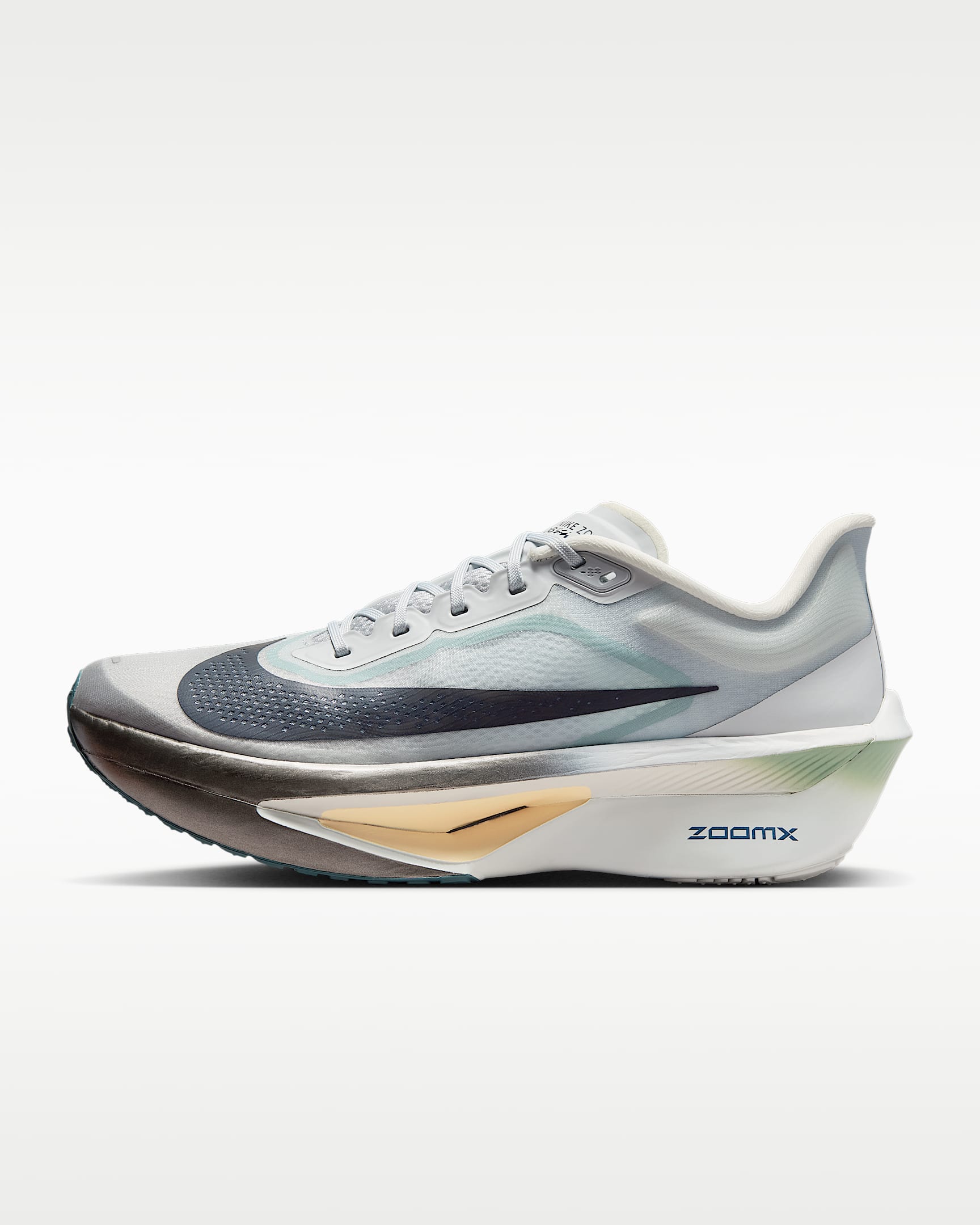 Nike Zoom Fly 6 男子公路竞速跑步鞋 - 白金色/雾灰/冰桃红/暗蓝黑