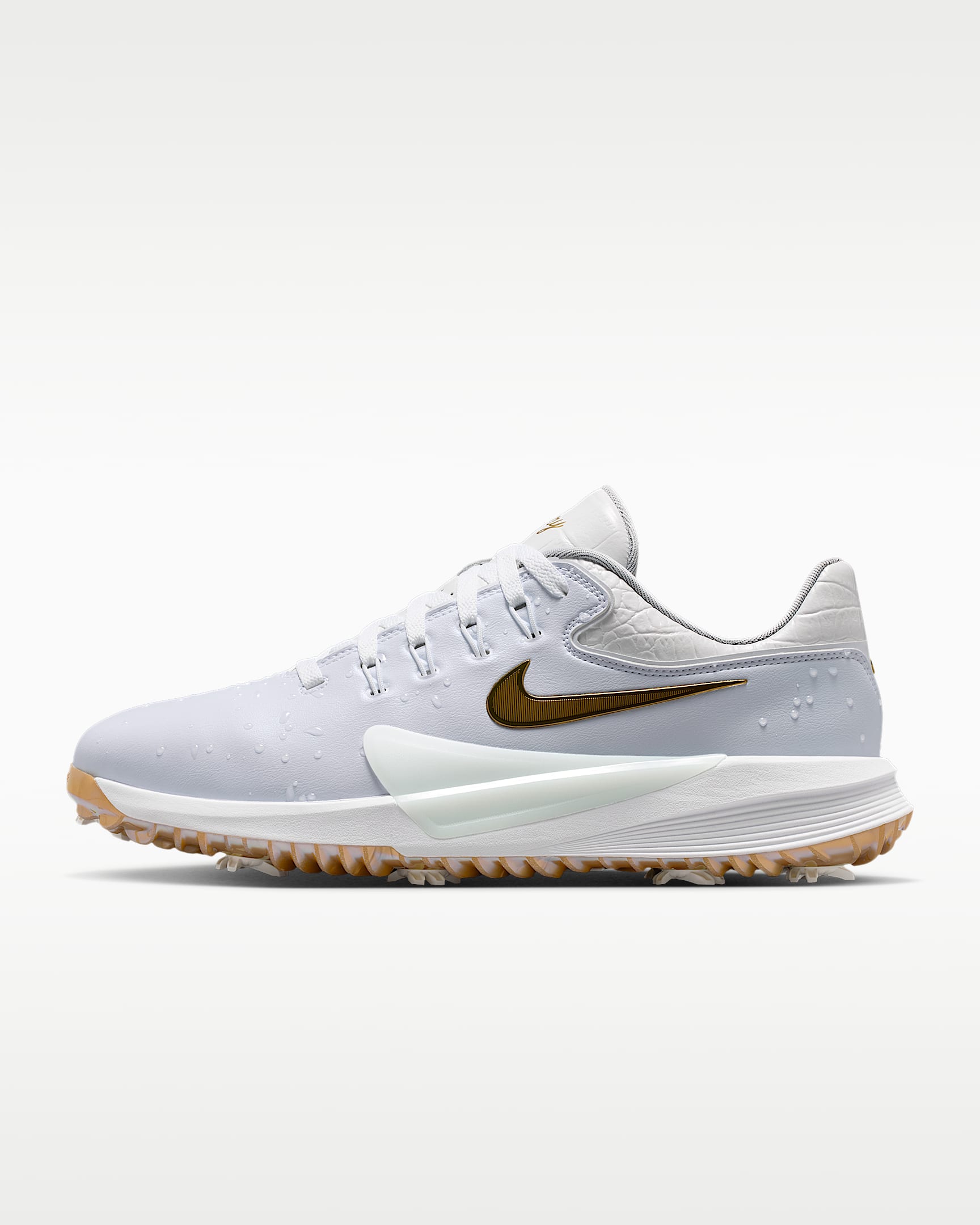 Nike Victory Pro 4 男/女高尔夫球鞋 - 白色/金属色