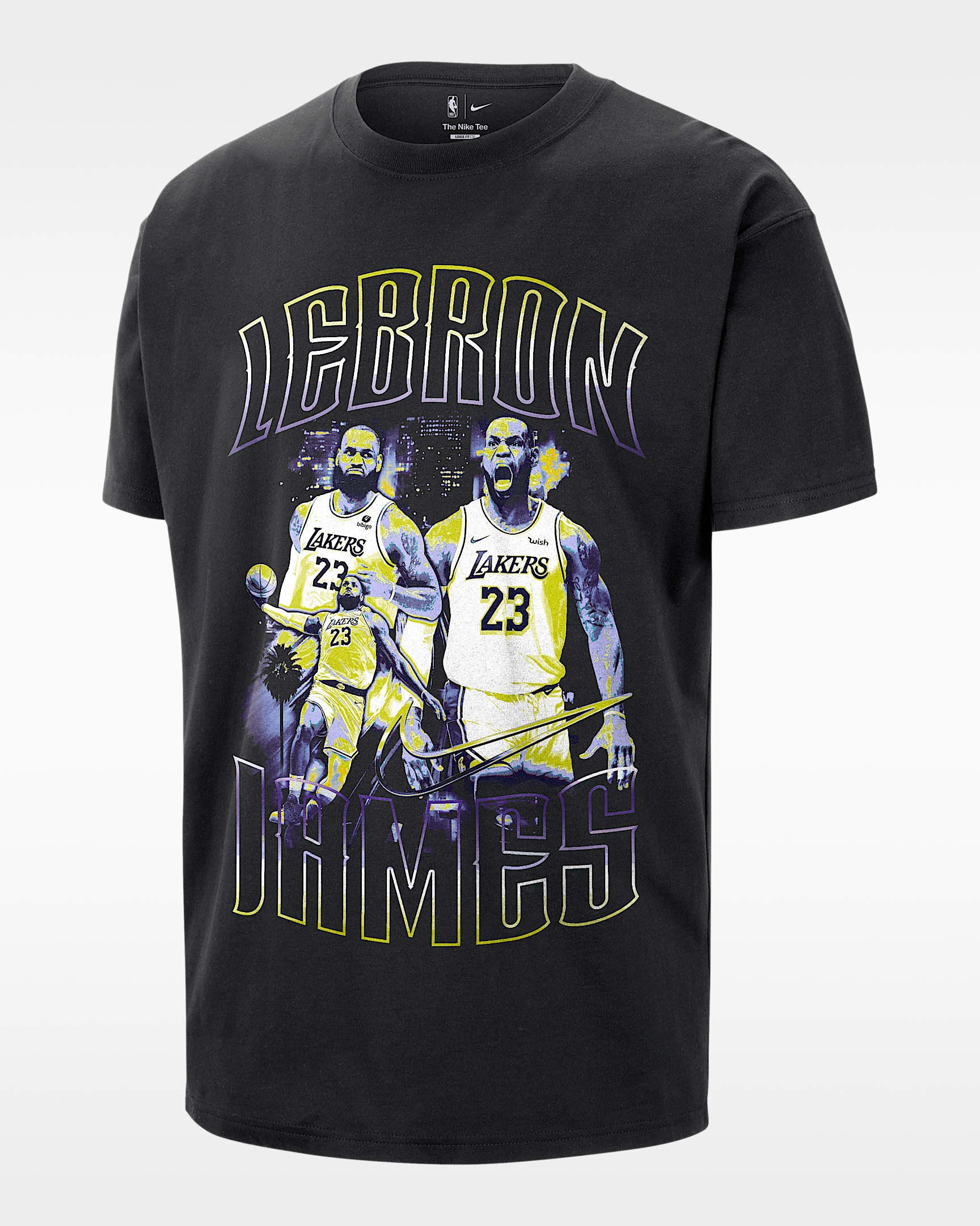 LeBron Nike NBA 詹姆斯男子短袖T恤 - 黑