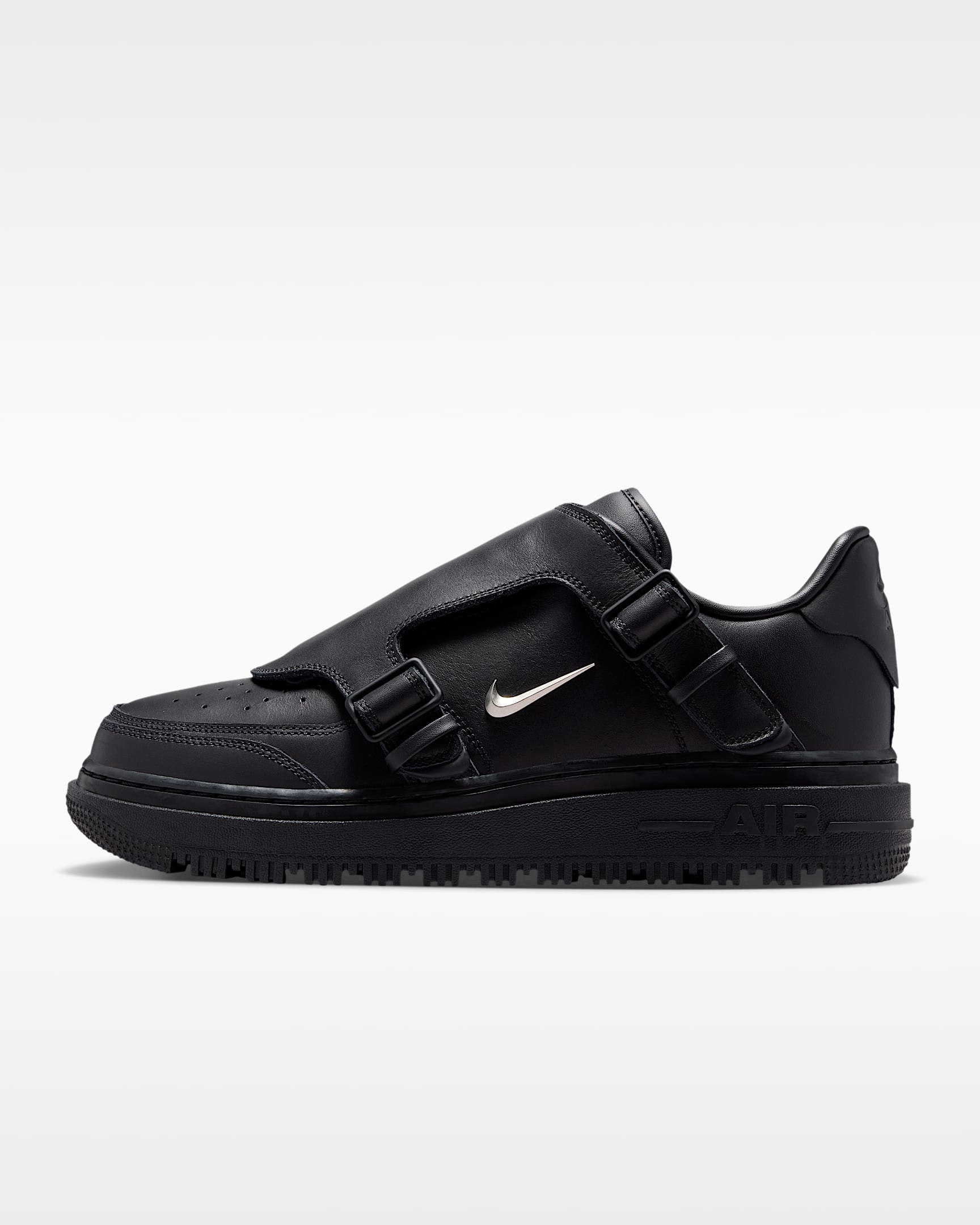 Nike Air Force 1 LX 男子空军一号运动鞋 - 黑/煤黑/金属银