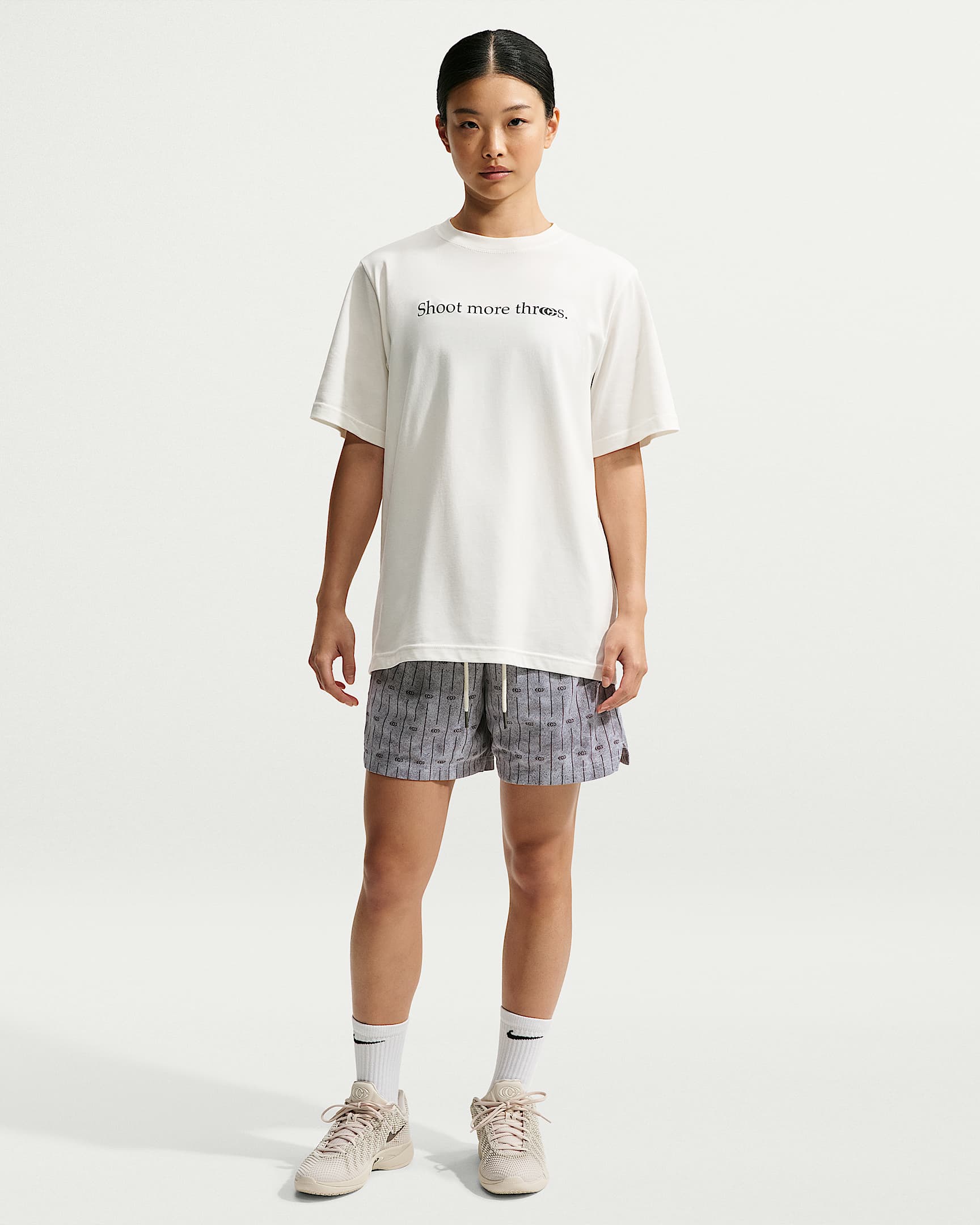 Caitlin Clark Standard Issue Dri-FIT 速干科技凯特琳·克拉克女子网眼布篮球短裤 - 狼灰/狼灰