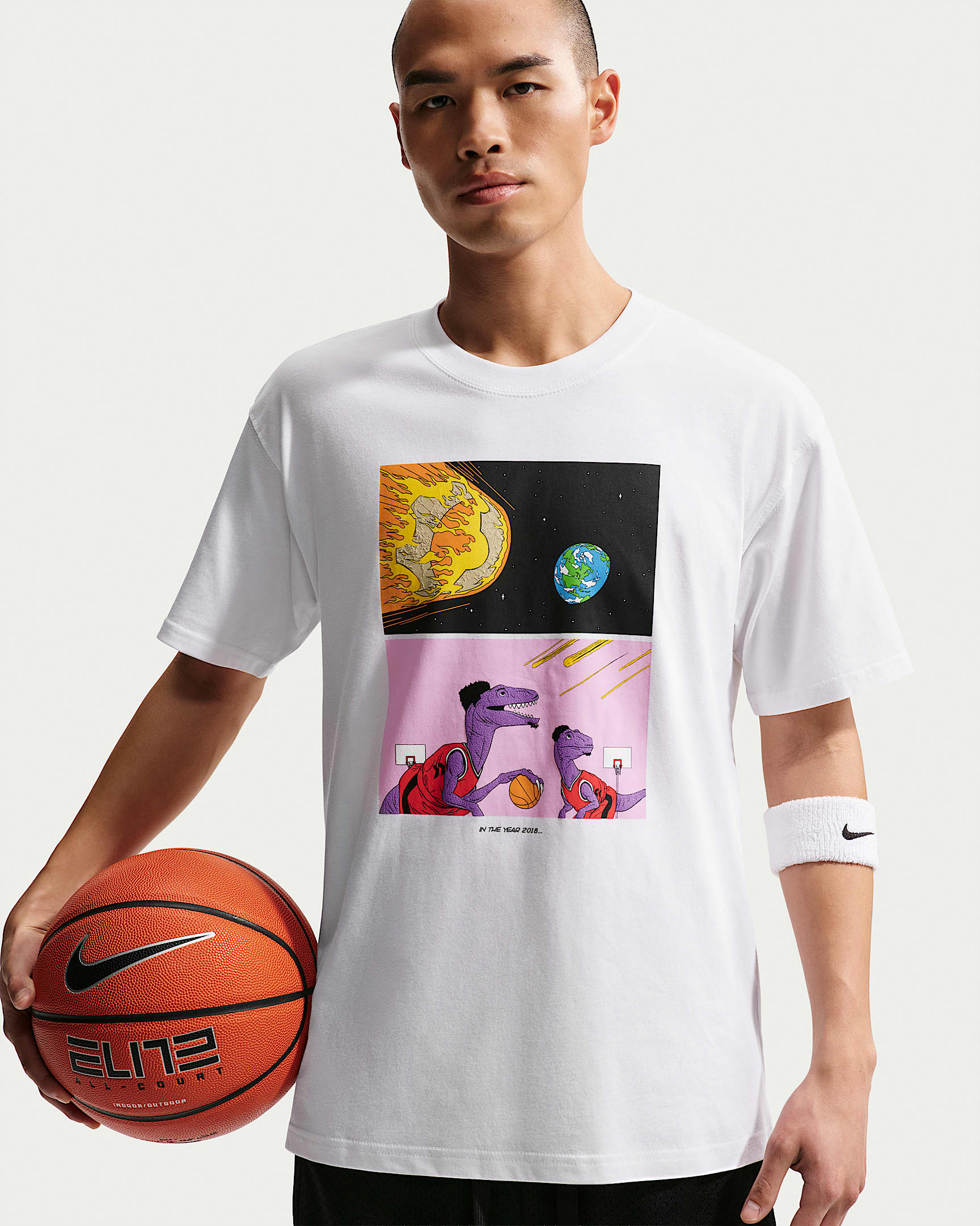 LeBron "LeBronto" Nike 詹姆斯男子篮球T恤 - 白色