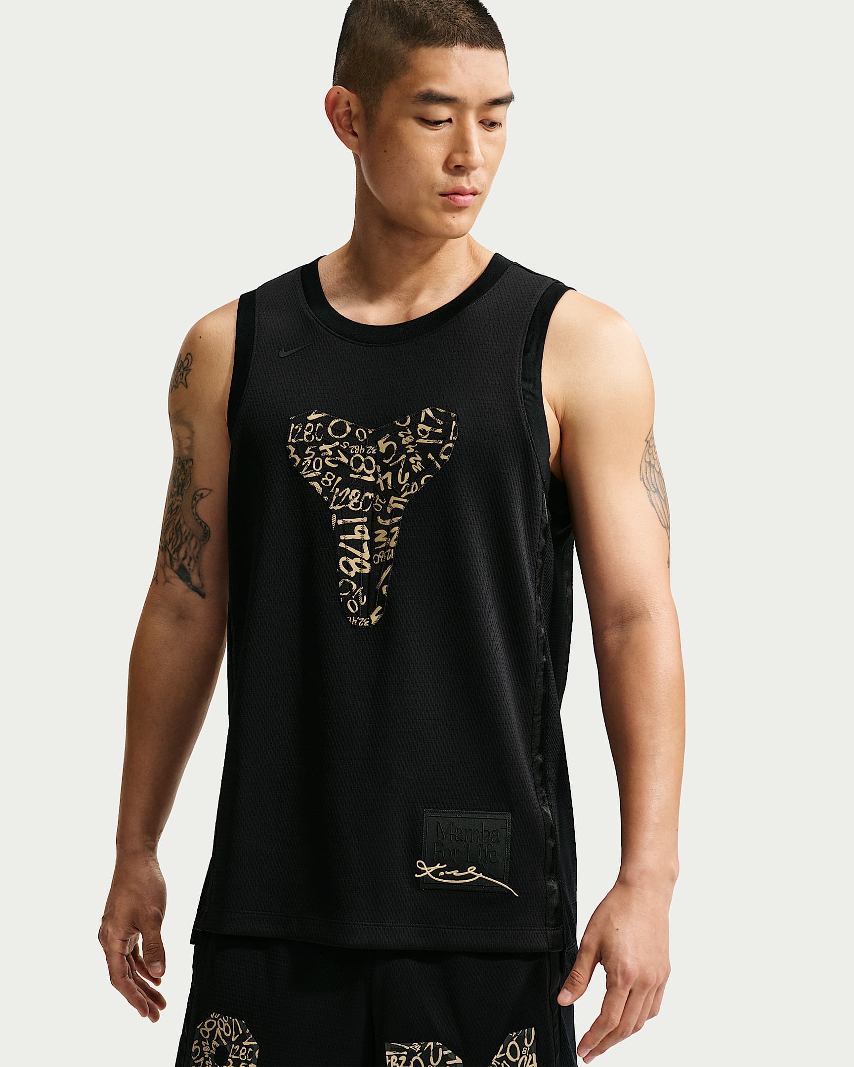 Kobe Nike 科比男子速干篮球背心 - 黑/金属色