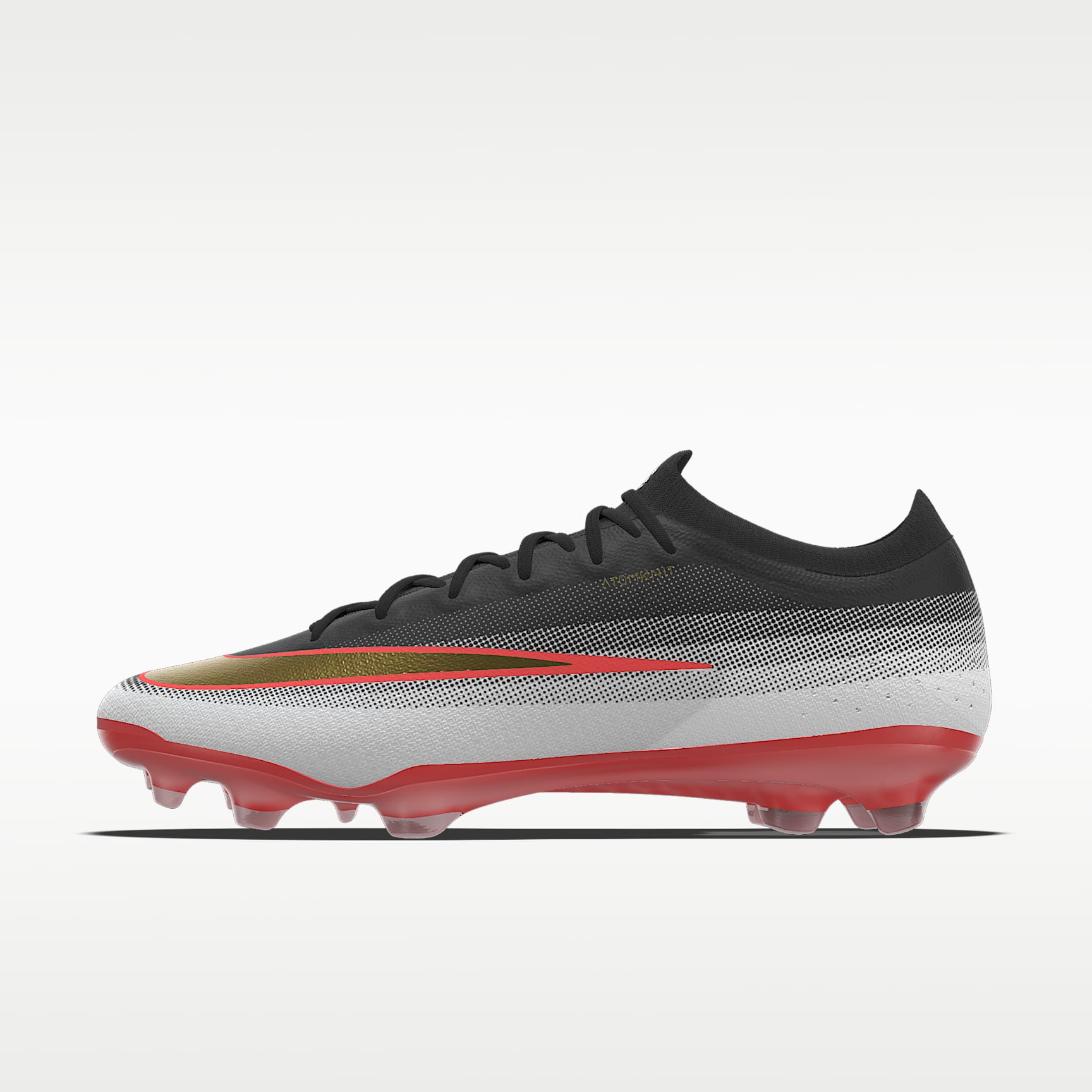 Nike Mercurial Vapor 17 Elite By You 专属定制 FG 天然硬质草地低帮足球鞋 - 黑/白色