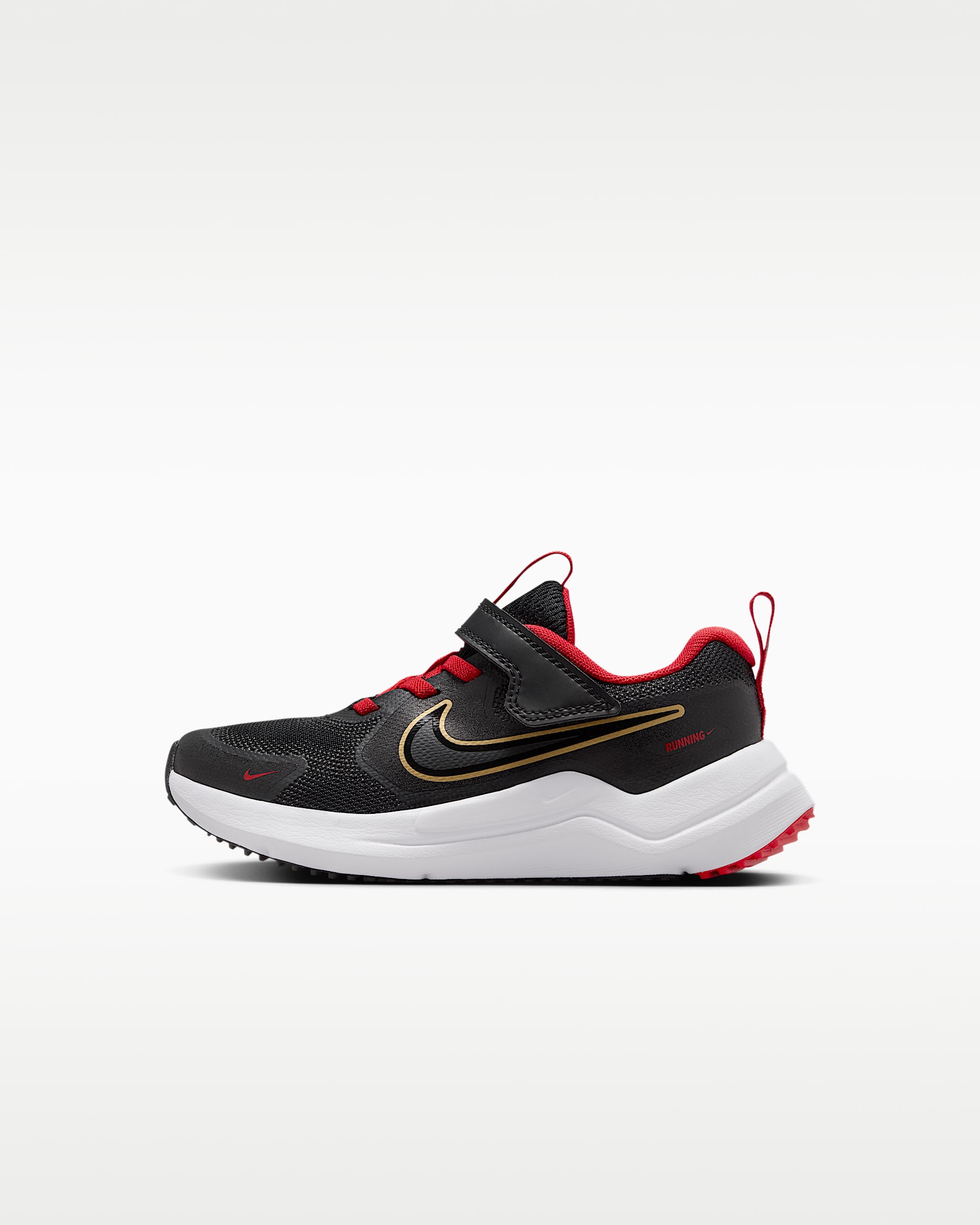 Nike Cosmic Runner 马年限定脱缰系列新年款耐克宇宙一号幼童运动鞋 - 黑/白色/大学红/黑