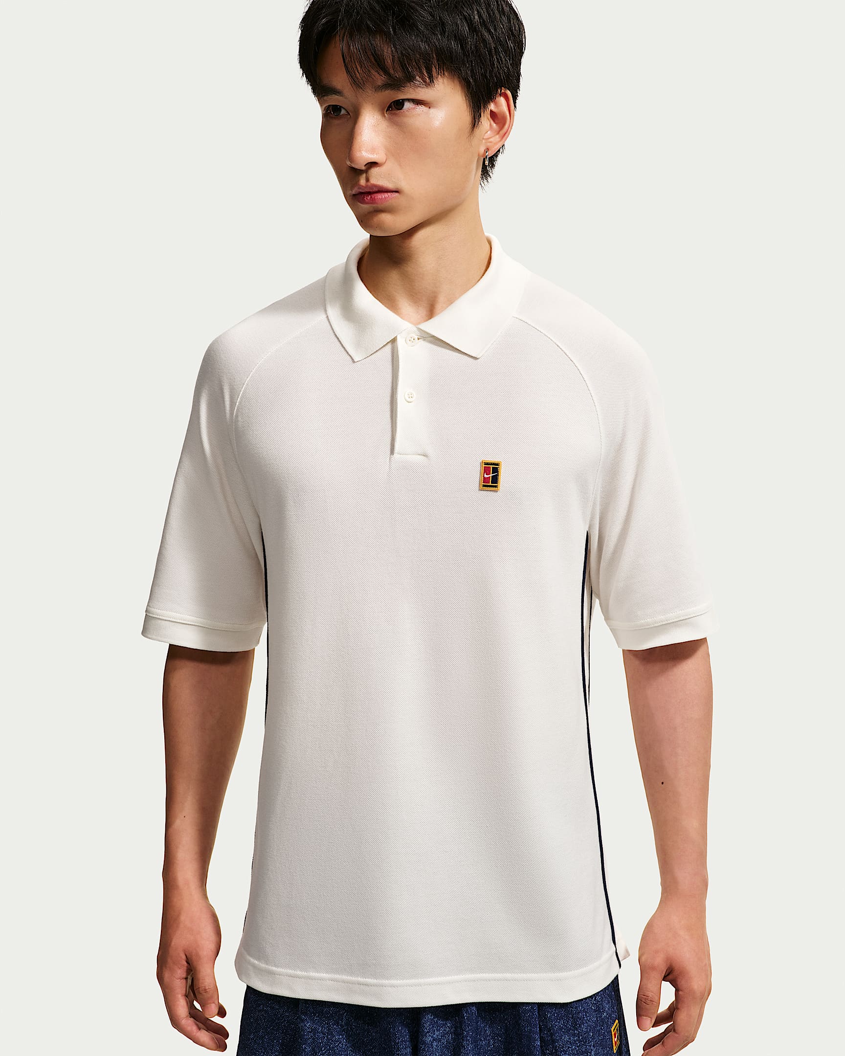 Nike Club Rules 男子短袖翻领T恤 - 帆白/黑曜石色/帆白