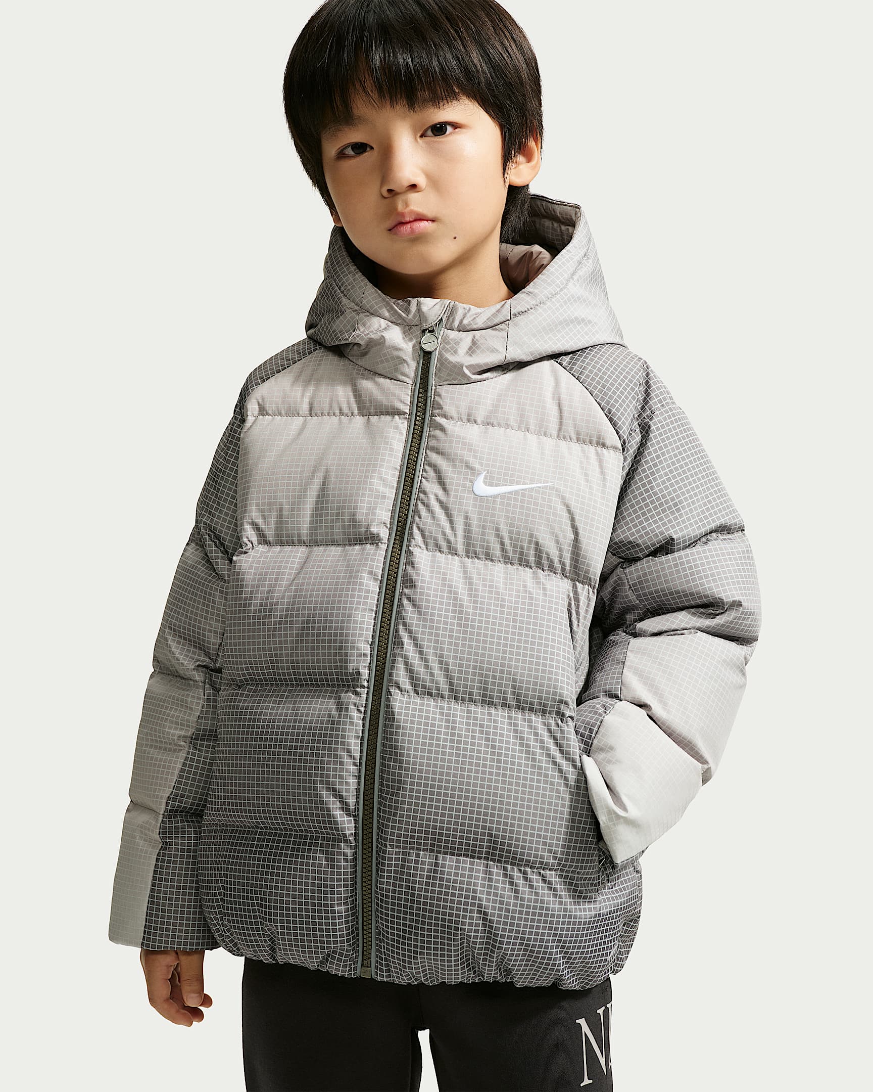 Nike 幼童反光细节羽绒夹克 - 洞穴石色