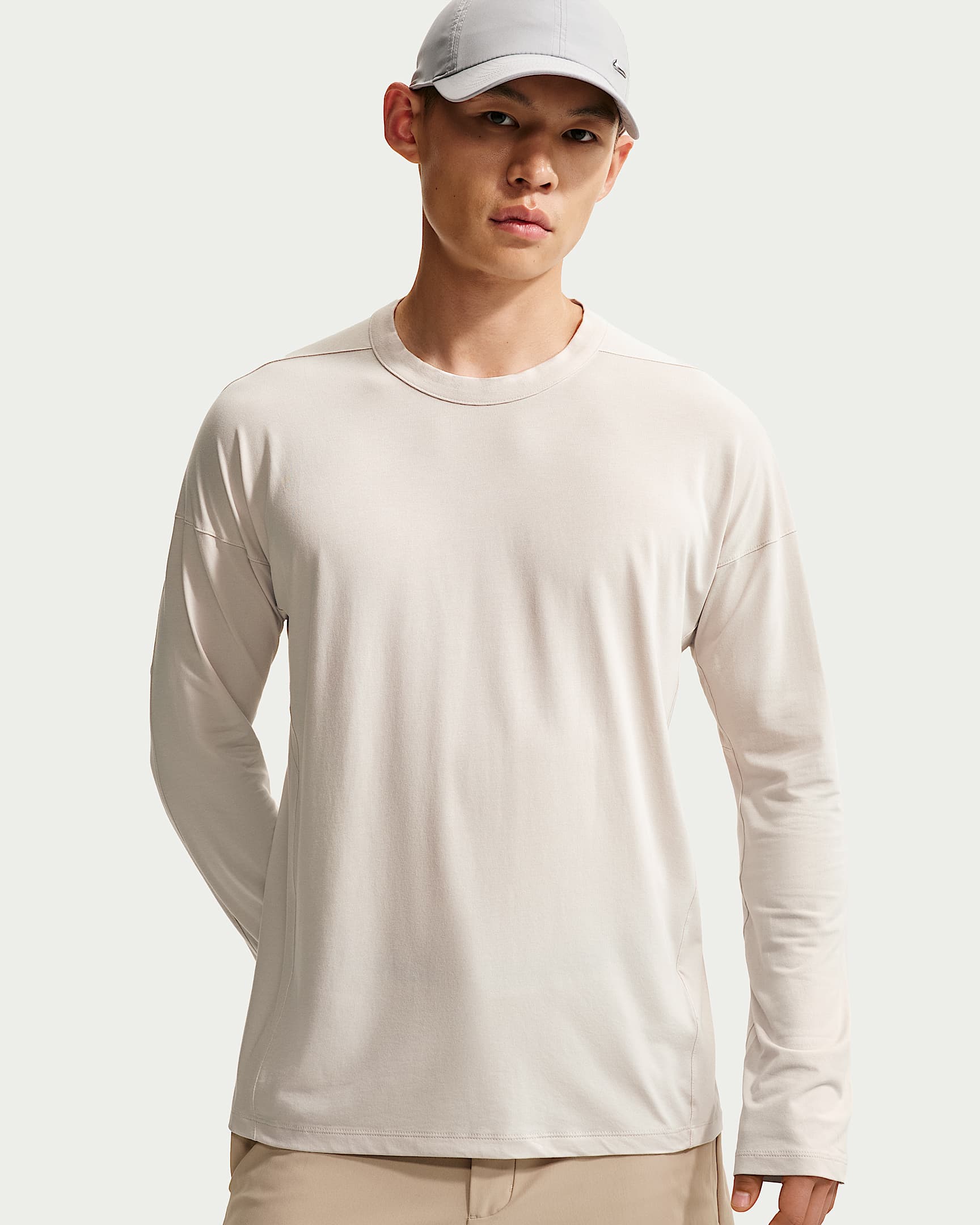 Nike 24.7 ImpossiblySoft Light Dri-FIT 超感柔软男子速干长袖上衣 - 浅土褐/帆白/浅铁矿石灰