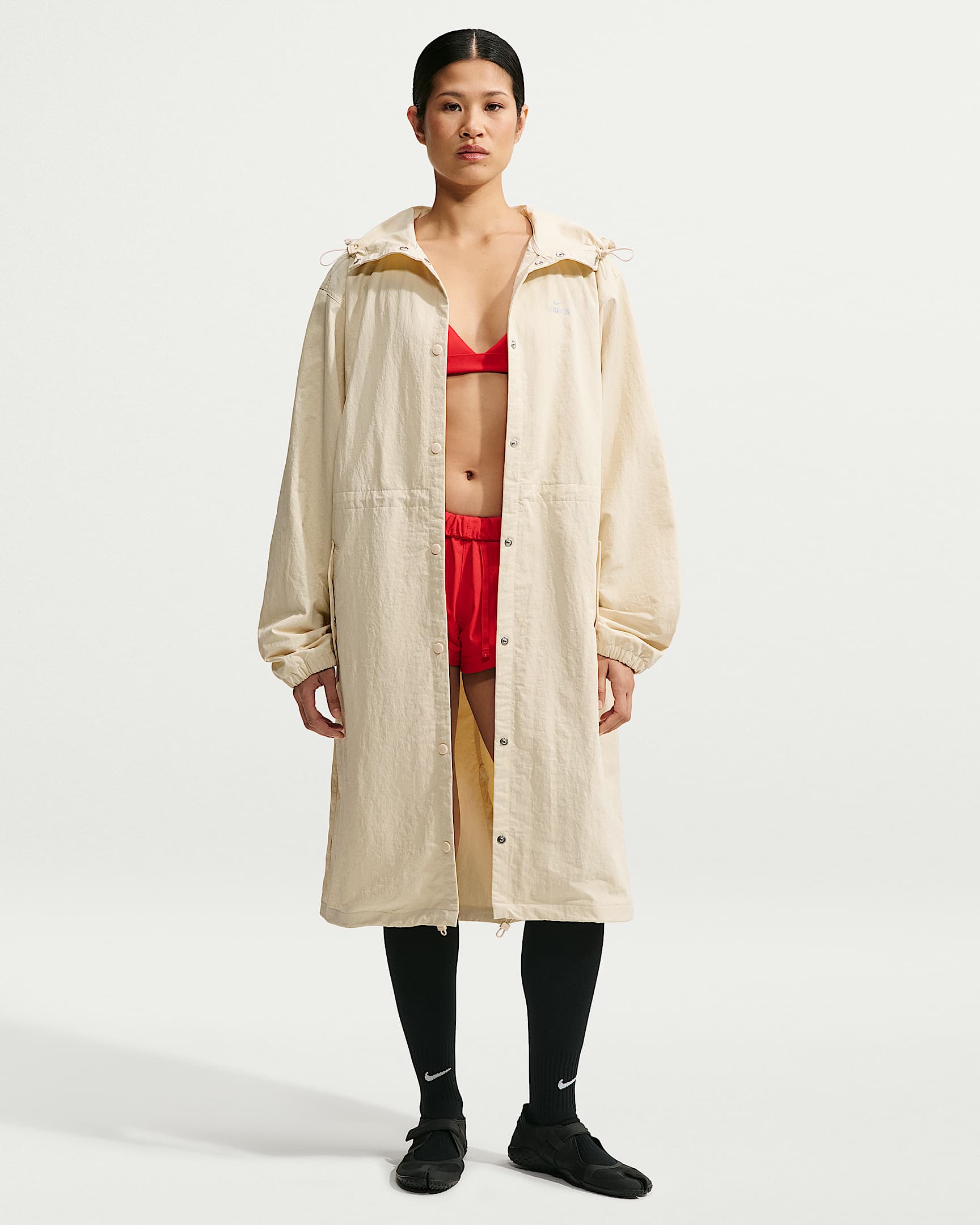 NikeSKIMS Crunchy Nylon 女子连帽外套 - NSKM Parchment