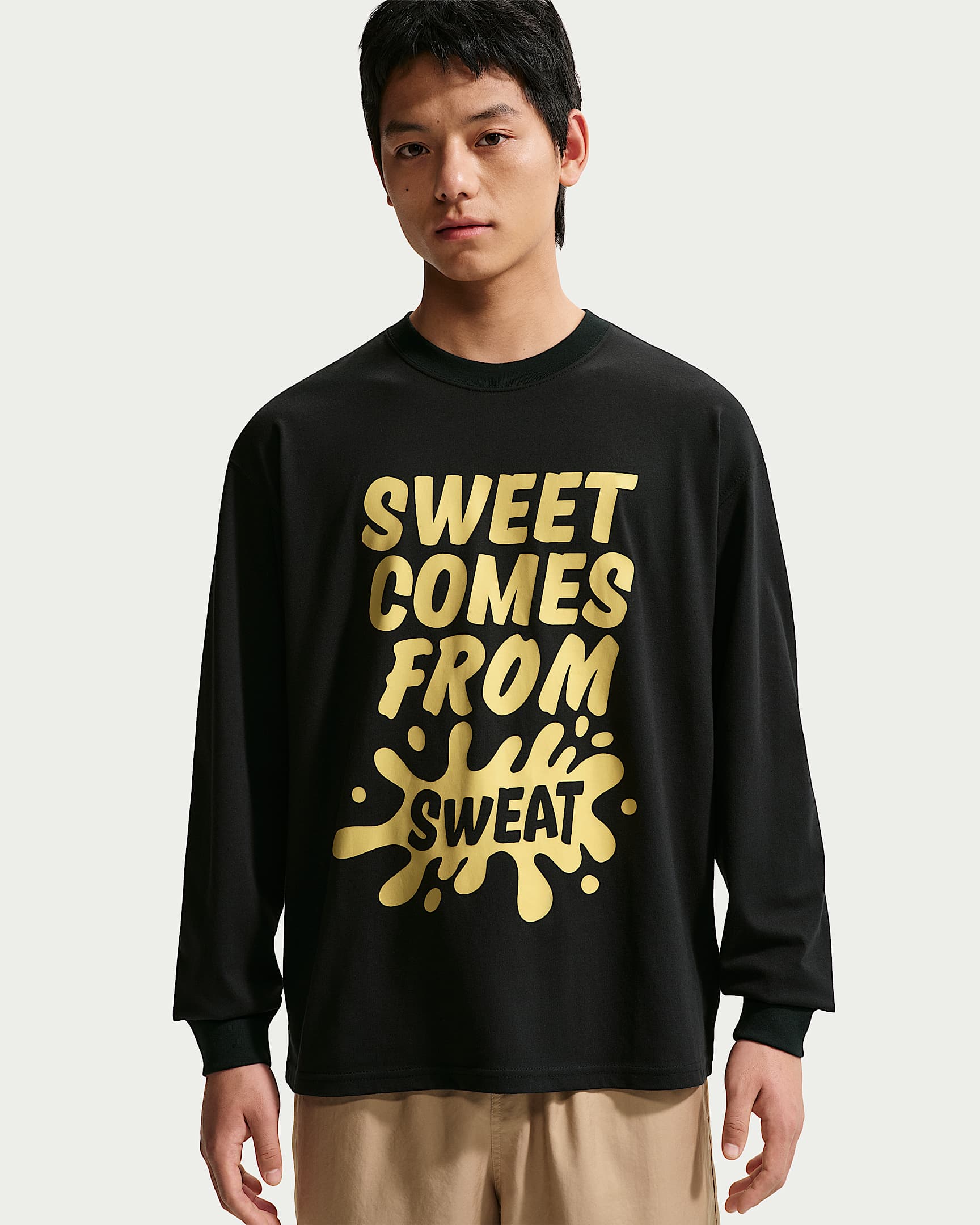 Nike Sportswear 男子长袖T恤 - 黑