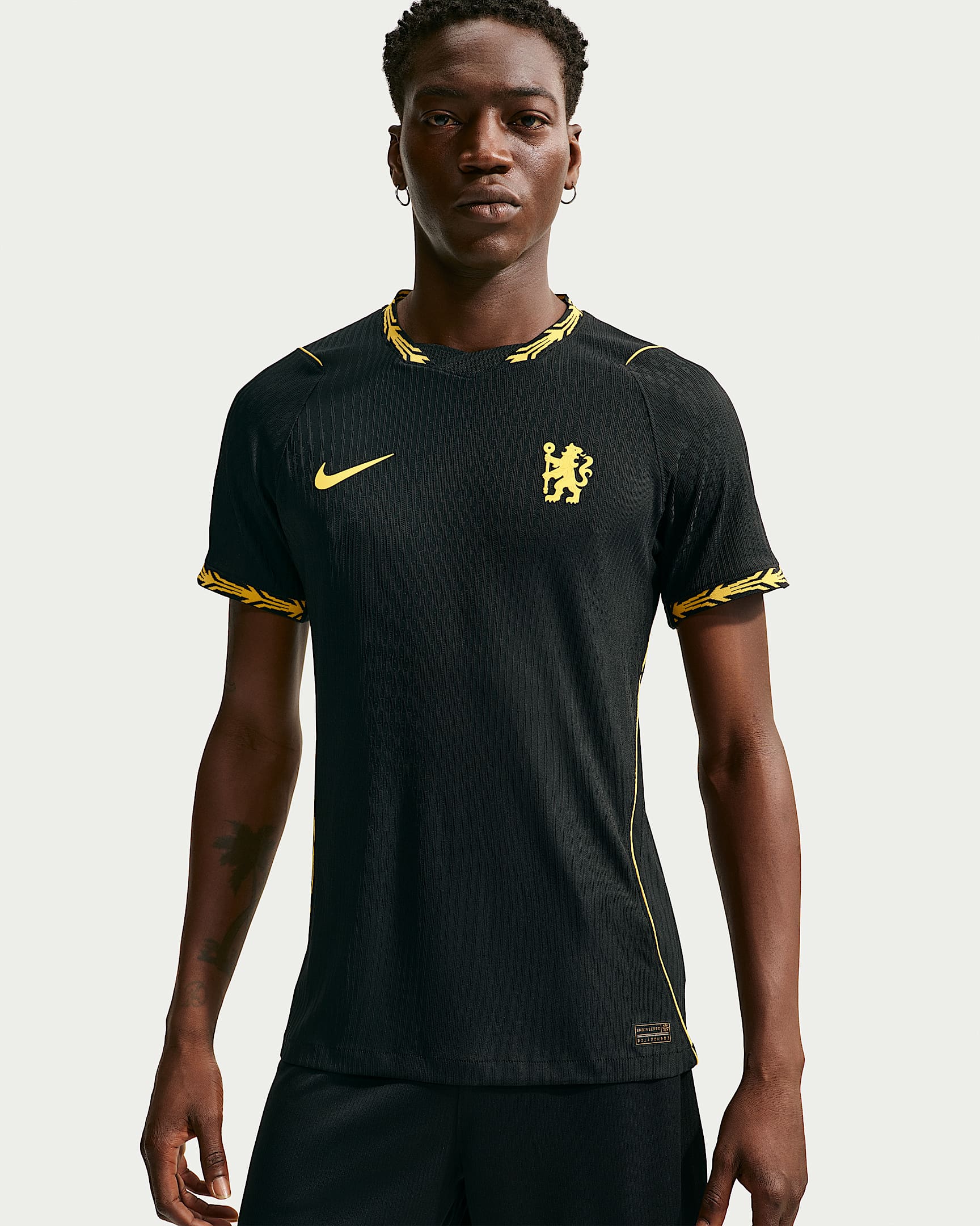 2026/27 赛季切尔西客场球员版 Nike Aero-FIT 男子短袖足球球衣 - 黑/中西金/中西金