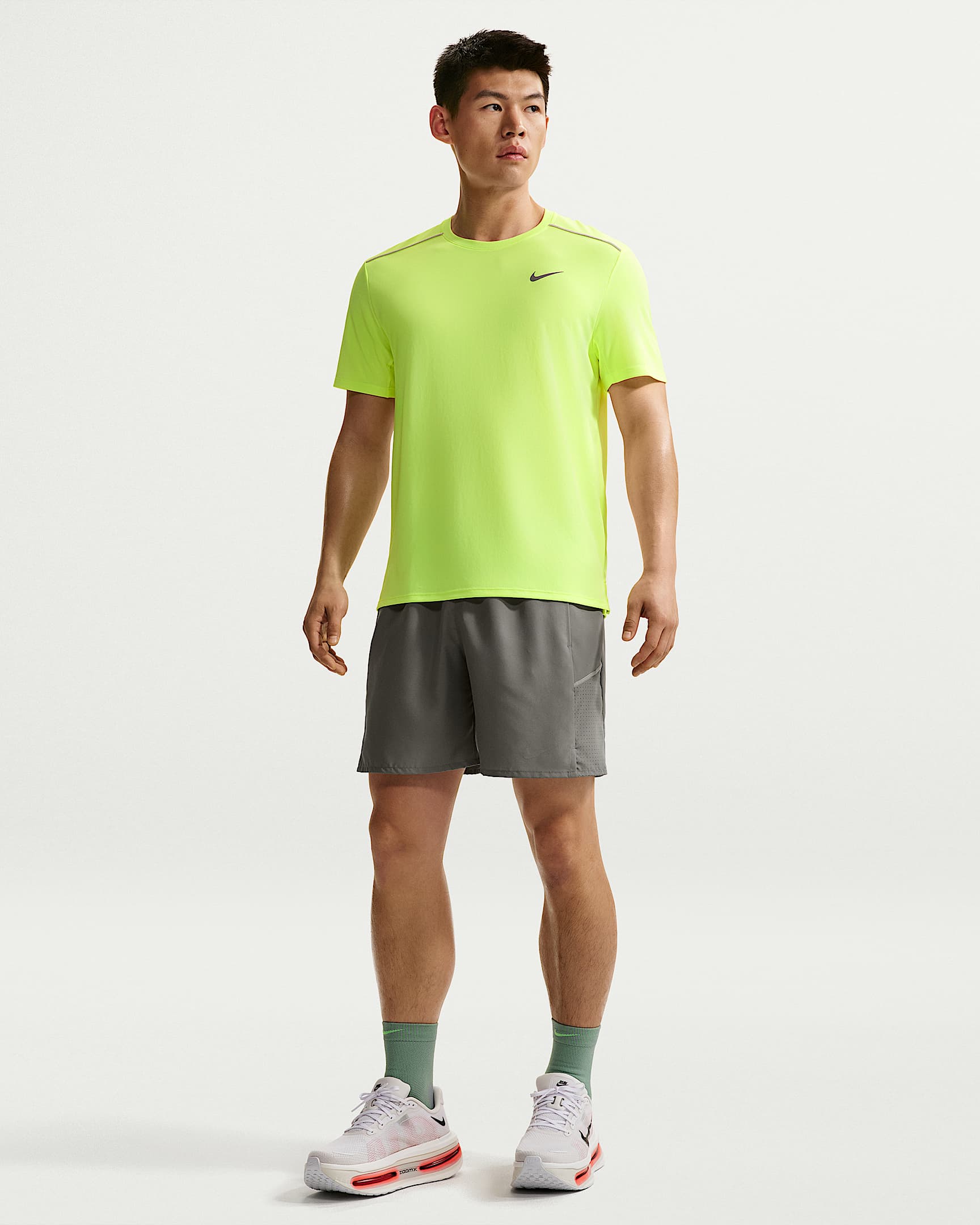 Nike Miler Dri-FIT 男子速干跑步短裤(无衬裤) - 烟灰/烟灰