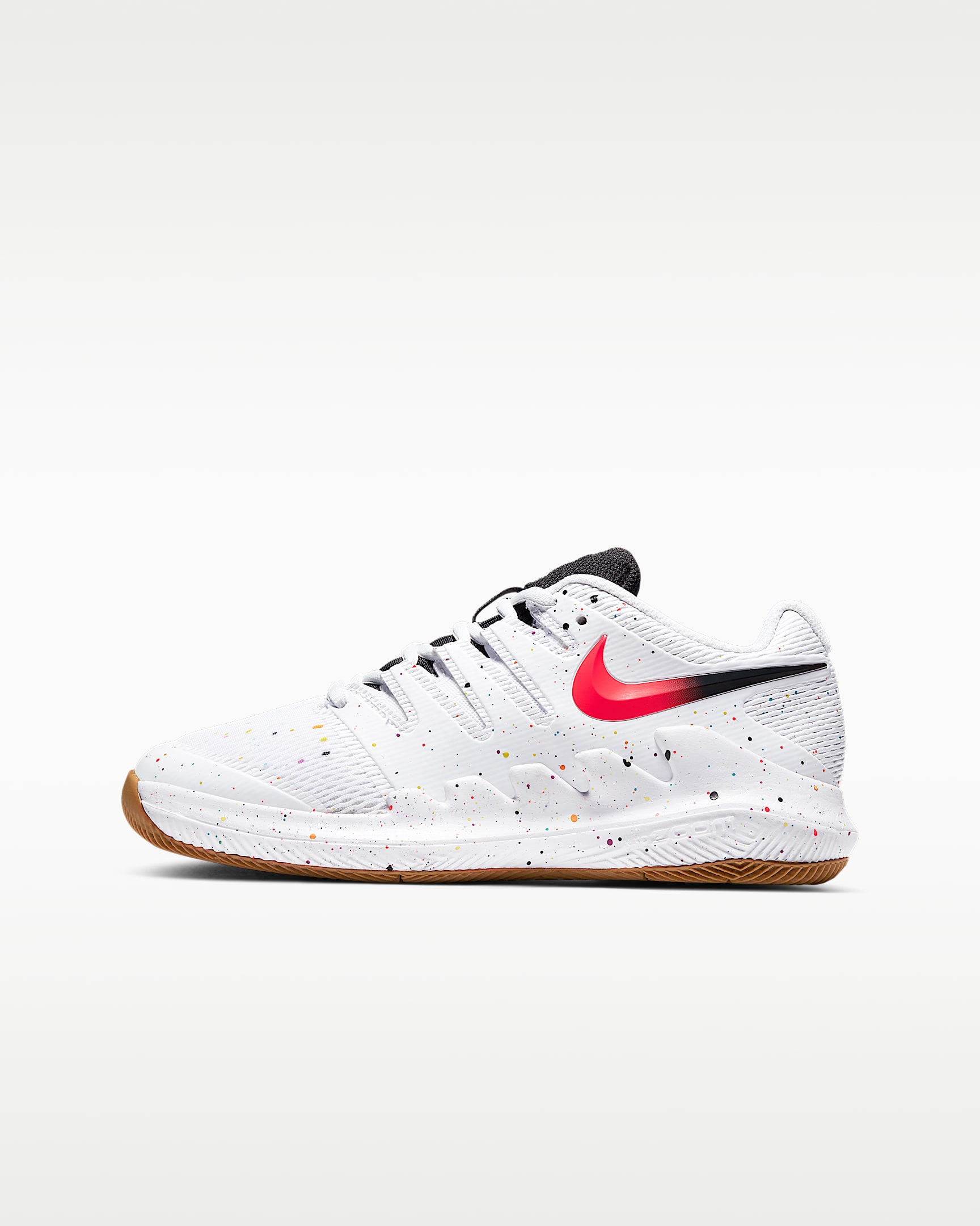 NikeCourt Jr. Vapor X 大童网球鞋 - 白色/清爽蓝/灰黑/激光红