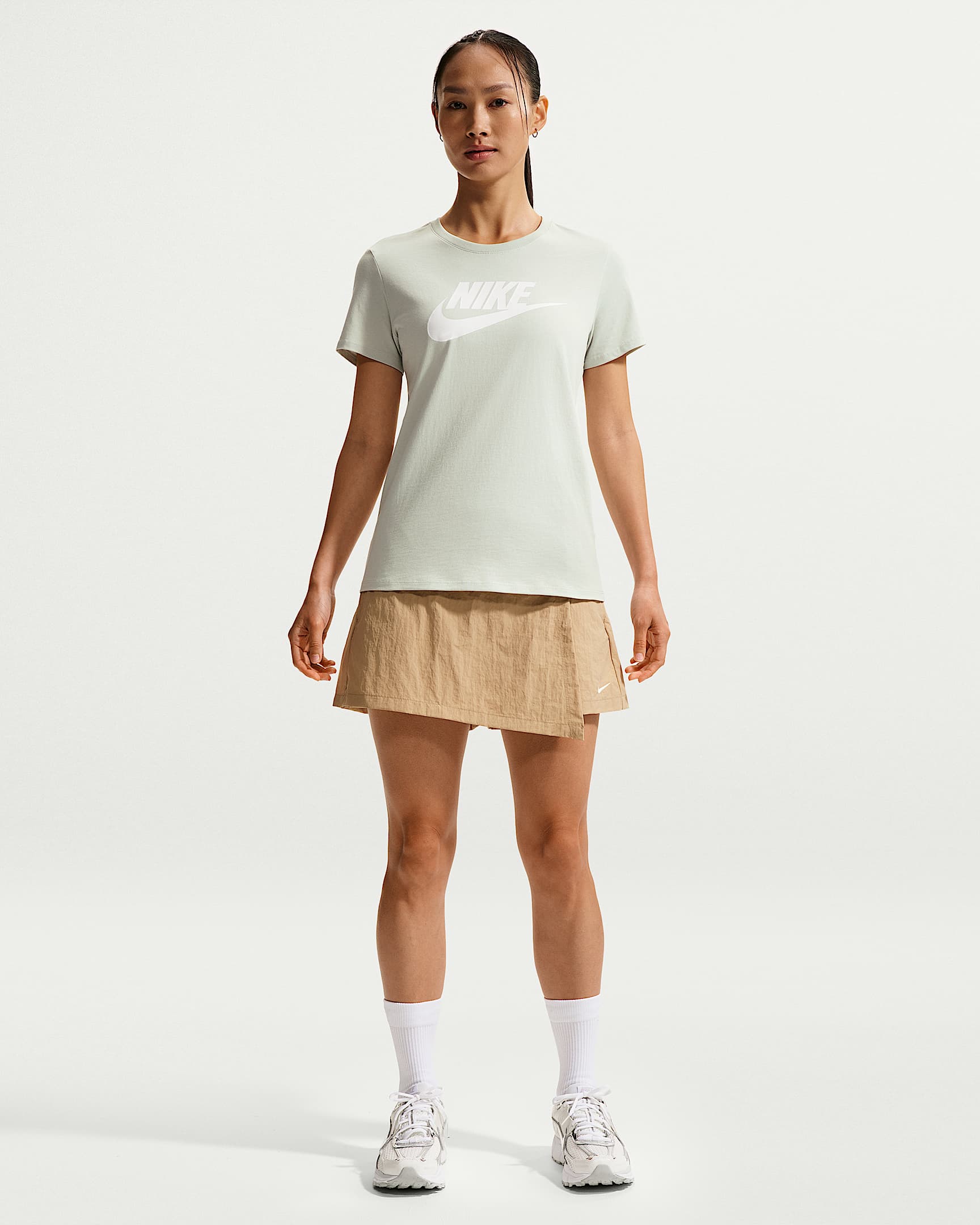 Nike Sportswear 女子中腰裤裙 - 亚麻/帆白