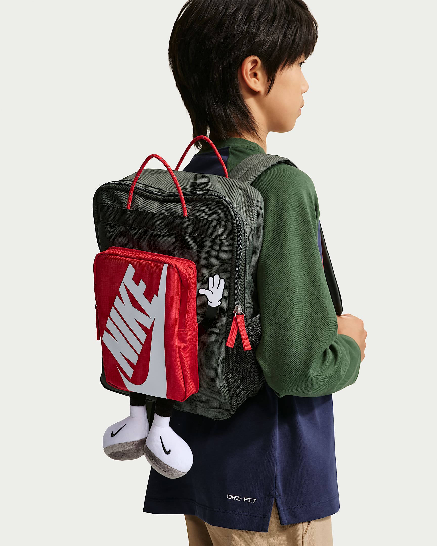 Nike 儿童双肩包 - 迷彩绿/大学红/白色