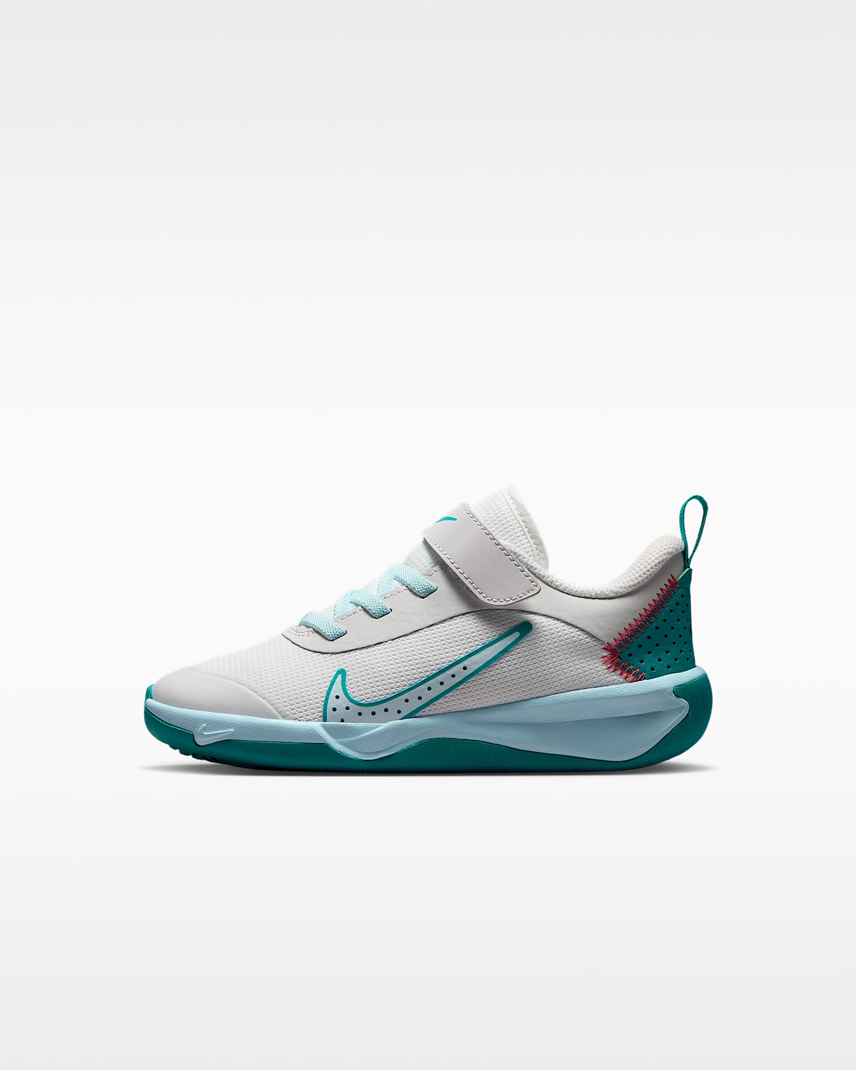 Nike Omni Multi-Court 幼童平衡车综合运动鞋 - 米白/能量绿/热带粉/冰川蓝