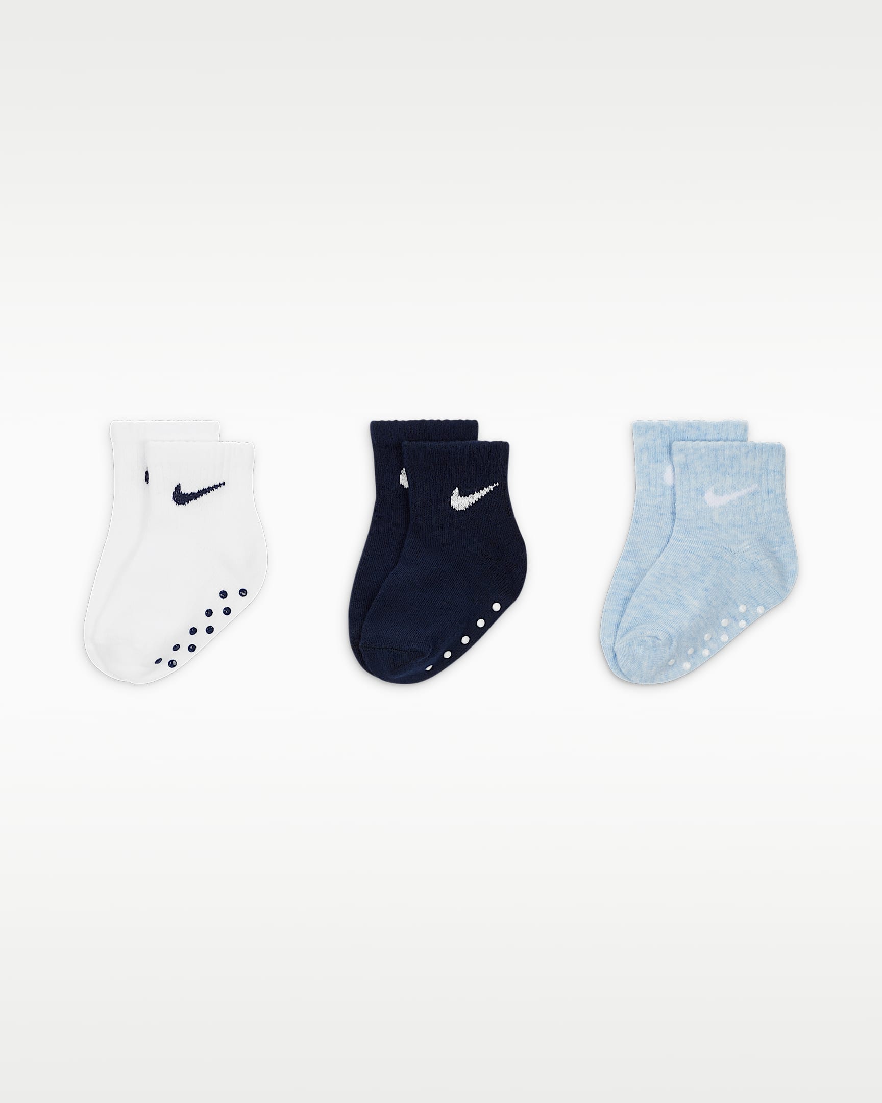 Nike Core Swoosh 婴童运动短袜(3 双) - 多色/狂喜钴蓝