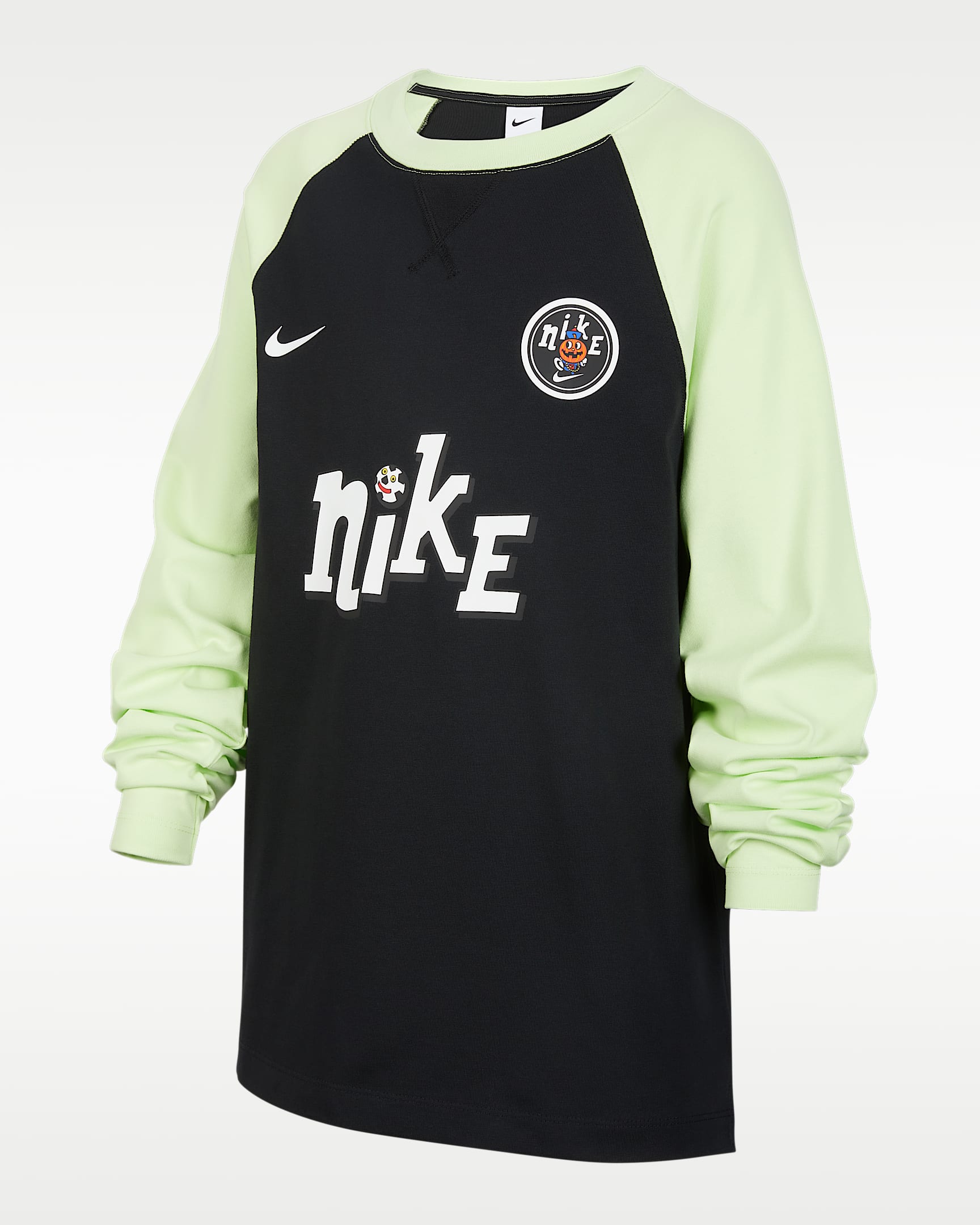 Nike Dri-FIT 大童（男孩）速干长袖上衣 - 黑