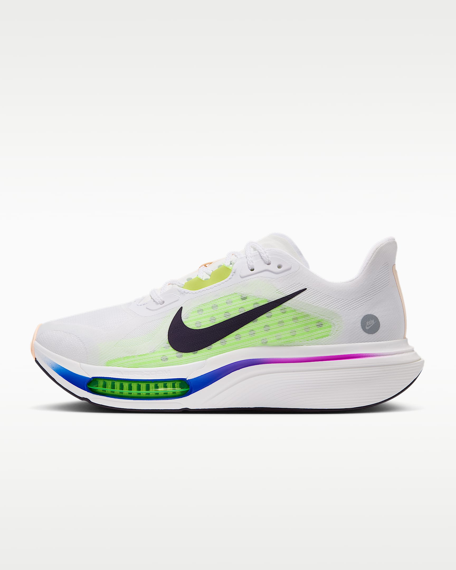 Nike Pegasus Plus 2 耐克超级飞马女子公路跑步鞋 - 白色/荧光黄/梦幻紫红/王朝紫