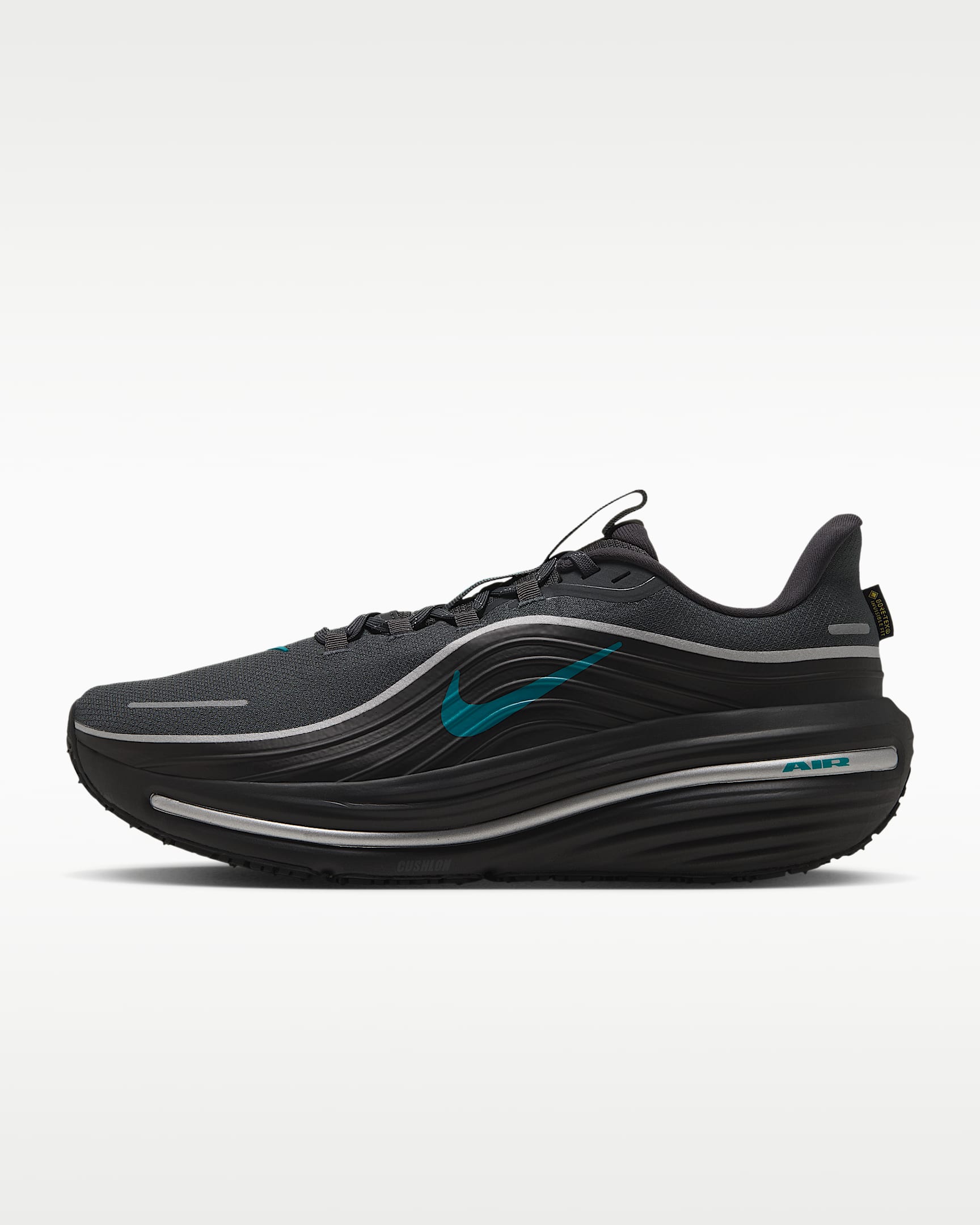 Nike Winflo 12 GORE-TEX 男子防水公路跑步鞋 - 煤黑/黑/金属银/亮杉木绿