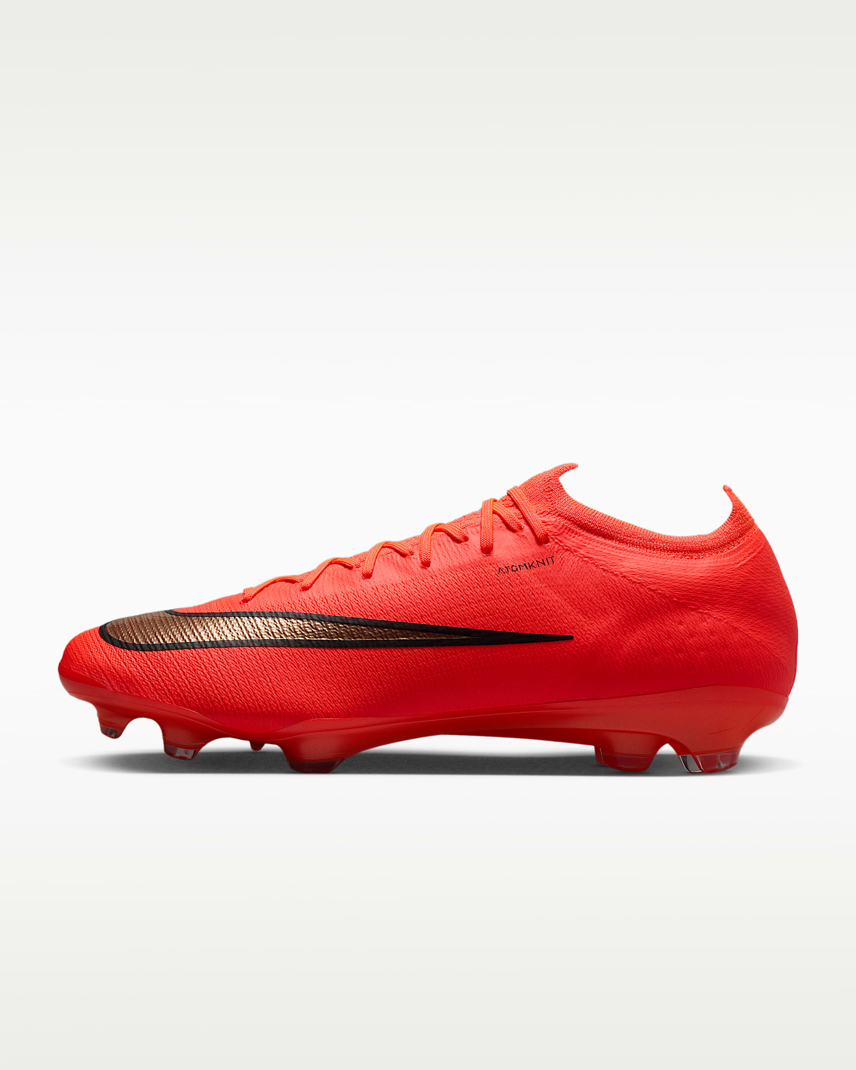 Nike Mercurial Vapor 17 Elite 耐克刺客系列男/女 FG 天然硬质草地低帮足球鞋 - 亮深红/朦胧金