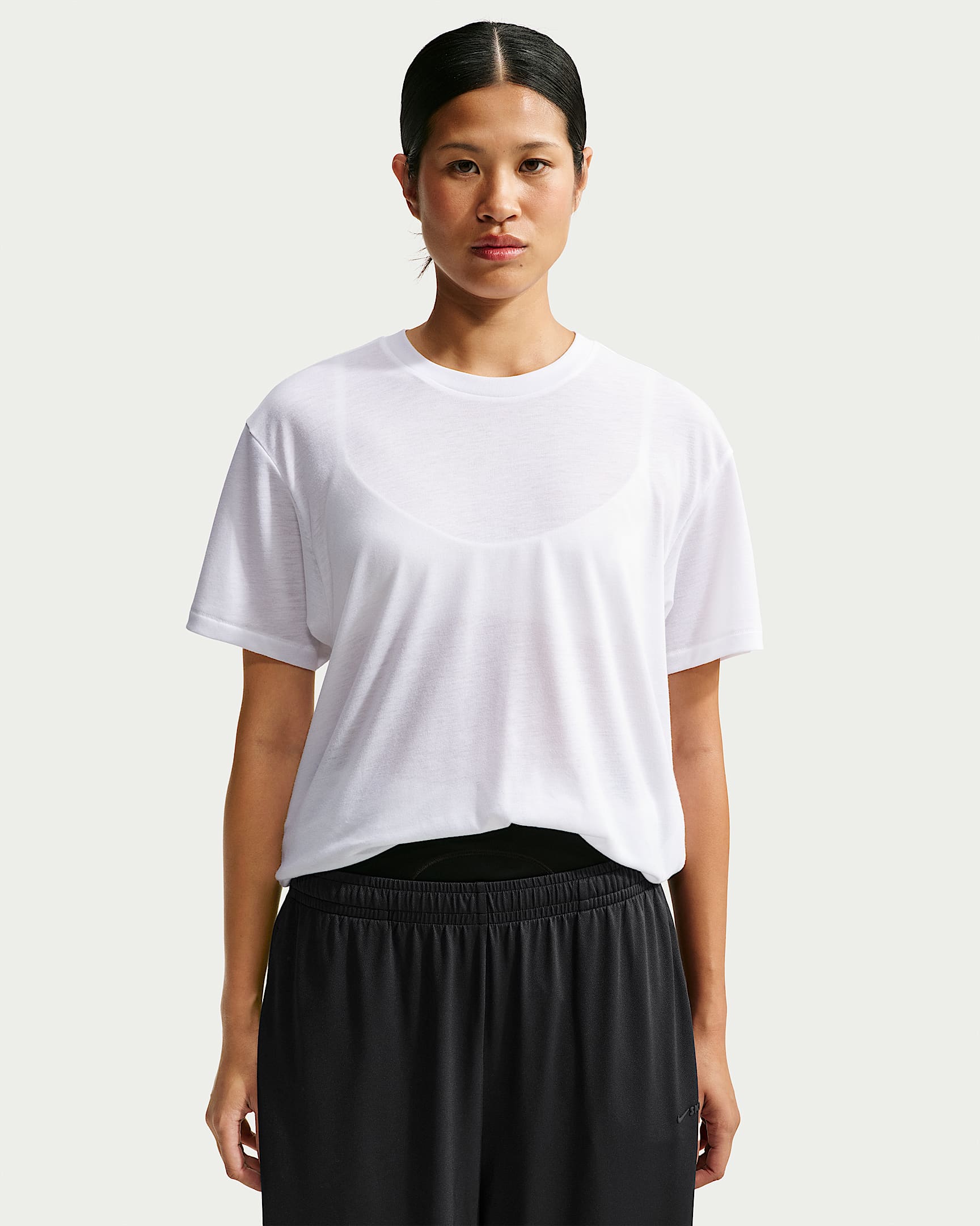 NikeSKIMS Performance Cotton Blend 女子 Oversize 风速干短袖上衣 - NSKM Snow