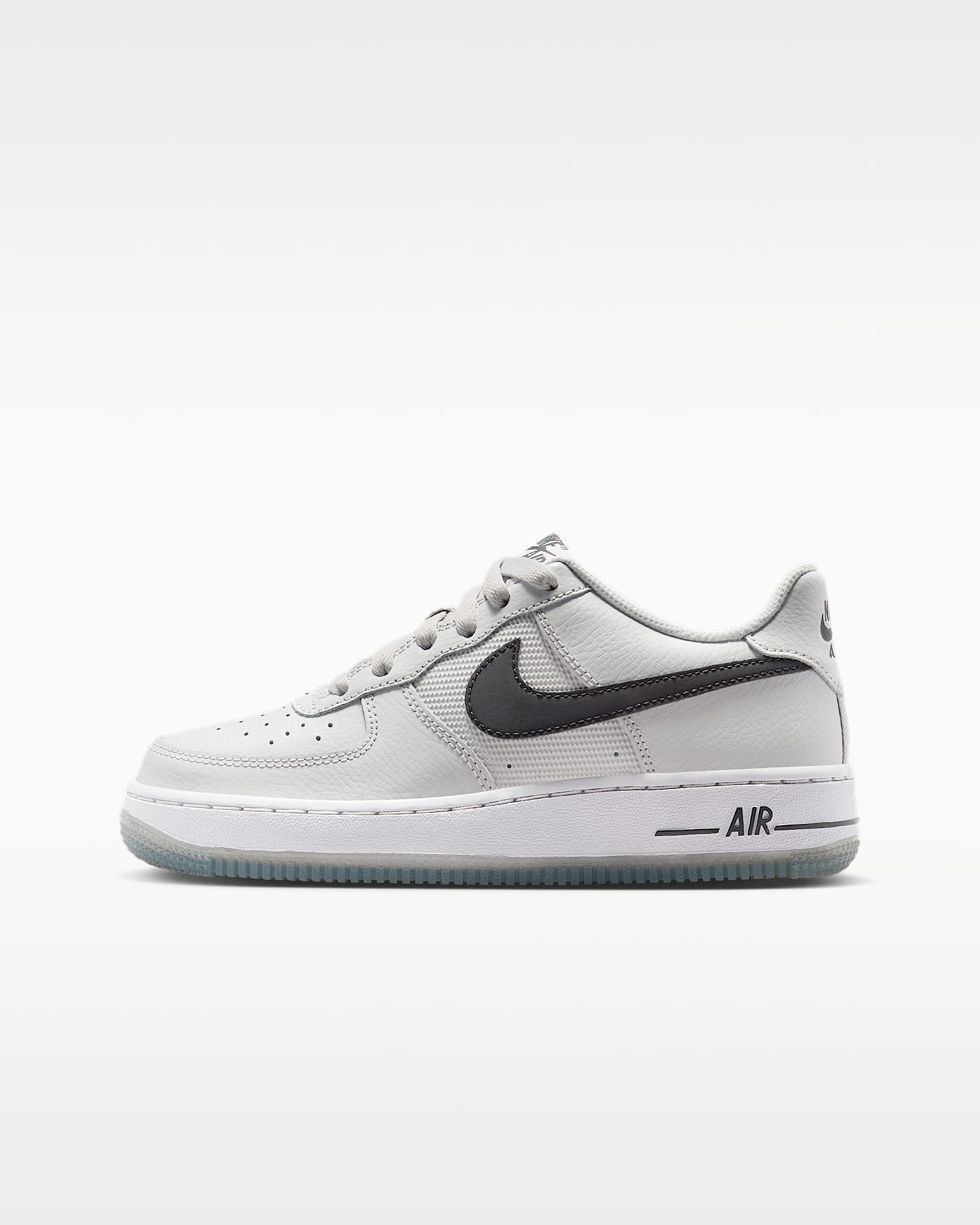 Nike Air Force 1 大童空军一号运动鞋 - 尘光子色/银/煤黑