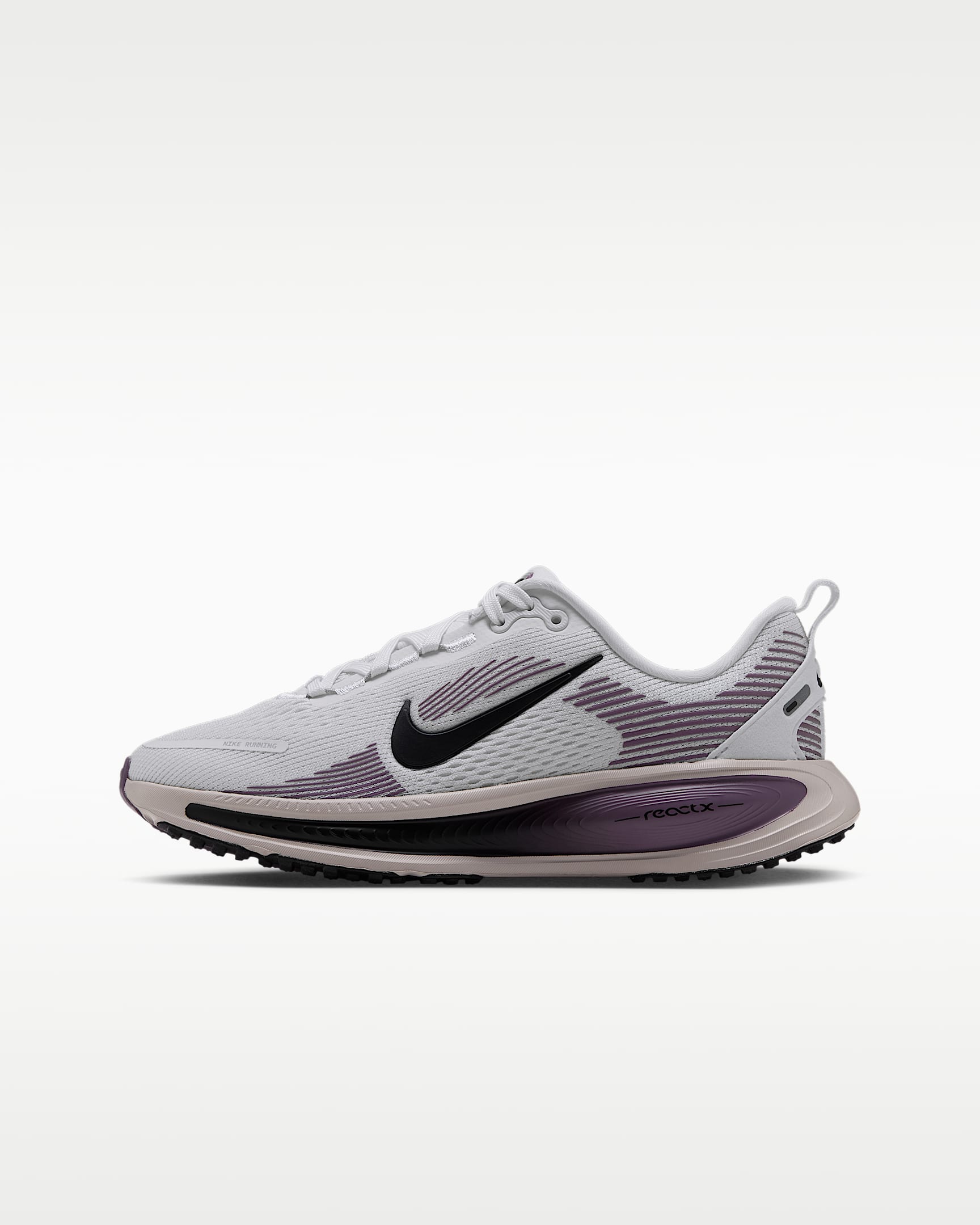 Nike Vomero 18 耐克小迈柔大童公路跑步鞋 - 山峰白/奶白 II/尘紫/黑