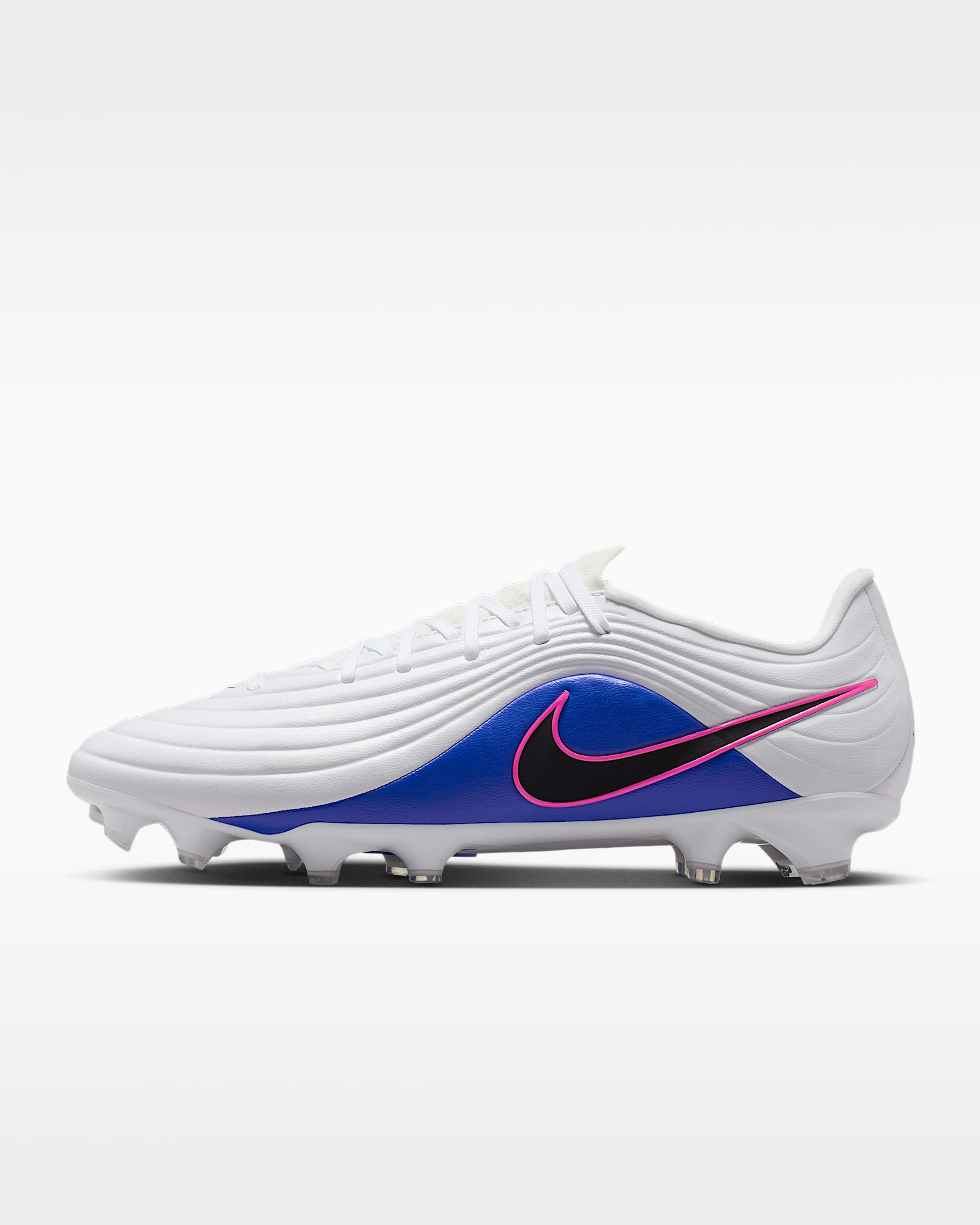 Nike Tiempo Maestro Academy 耐克天迫系列男/女 MG 多种场地低帮足球鞋 - 白色/赛车蓝/爆炸粉/黑