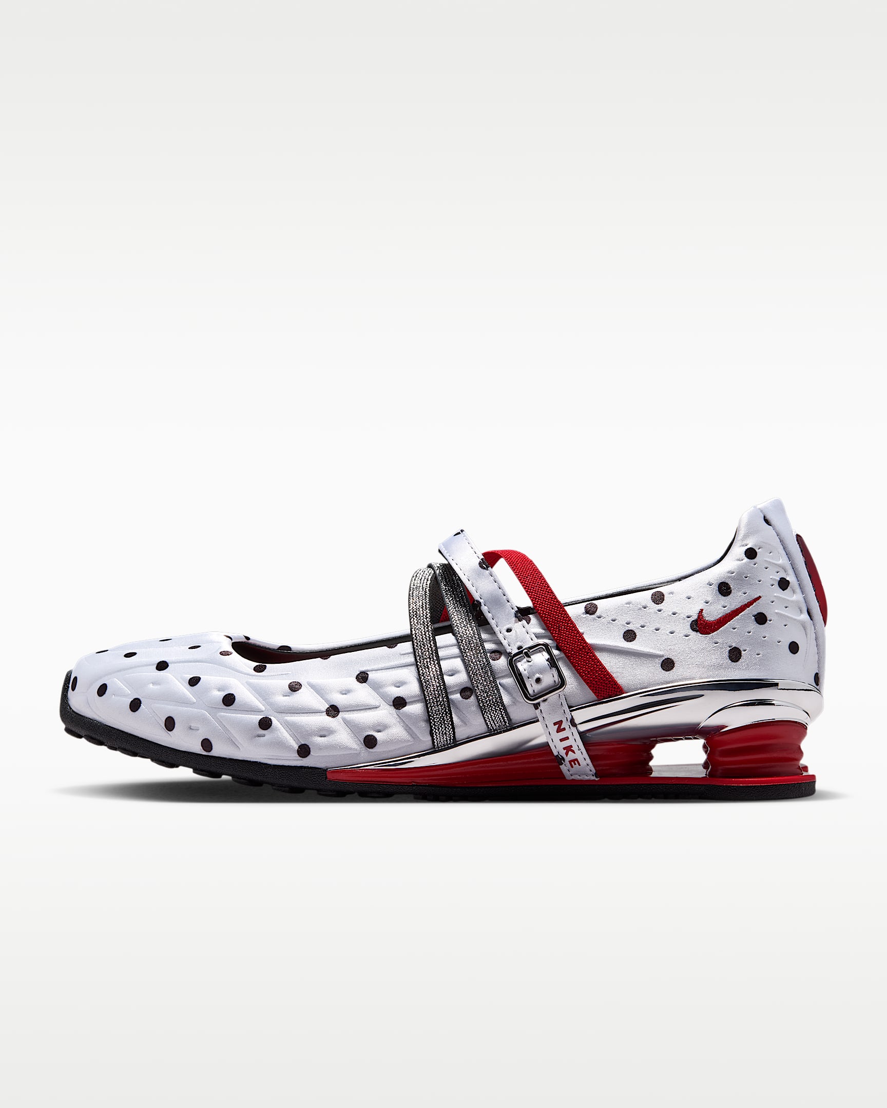 Nike Shox Z Calistra SP 女子气柱运动鞋 - 白色/黑/金属银/大学红