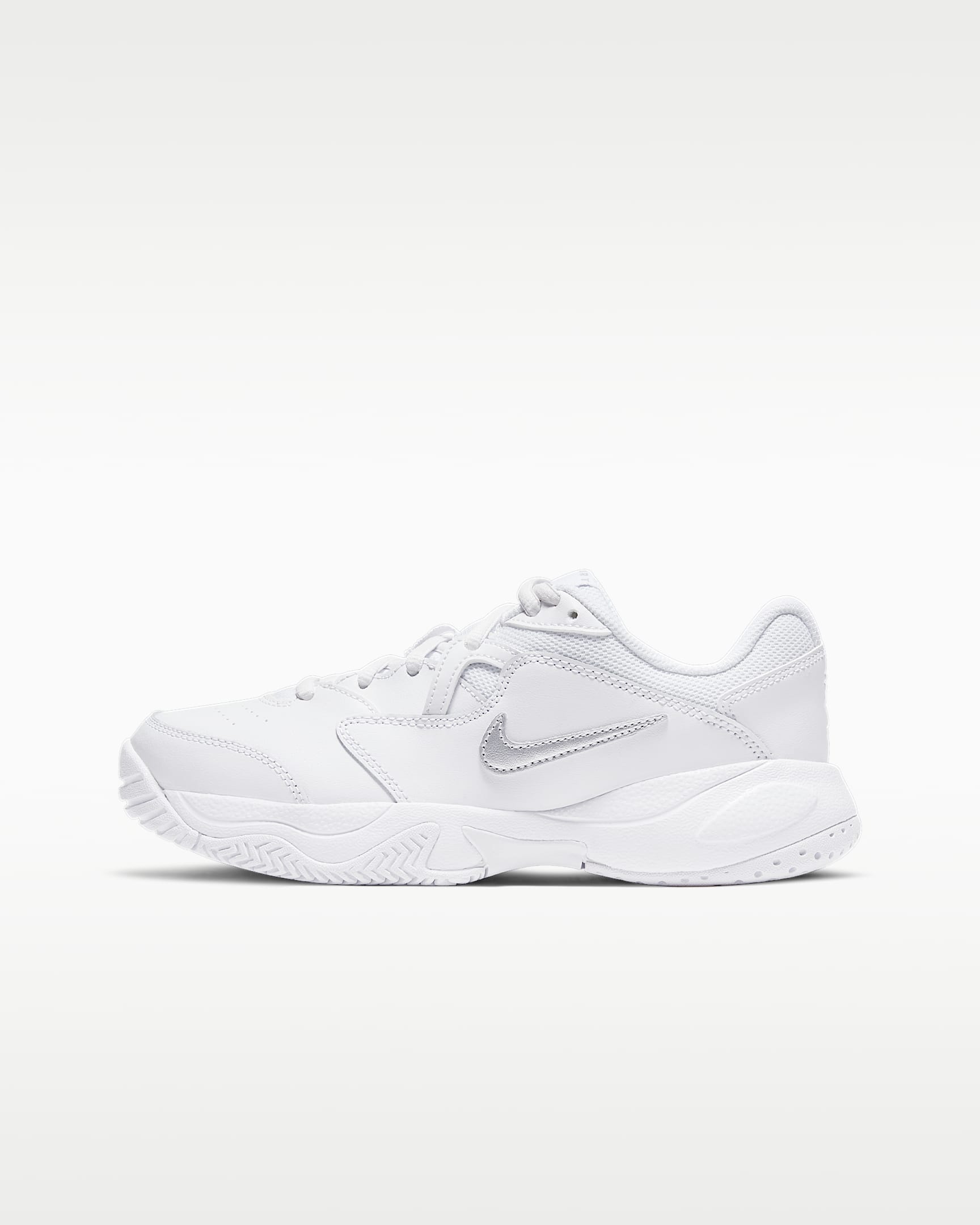 NikeCourt Jr. Lite 2 大童网球鞋 - 白色/金属银